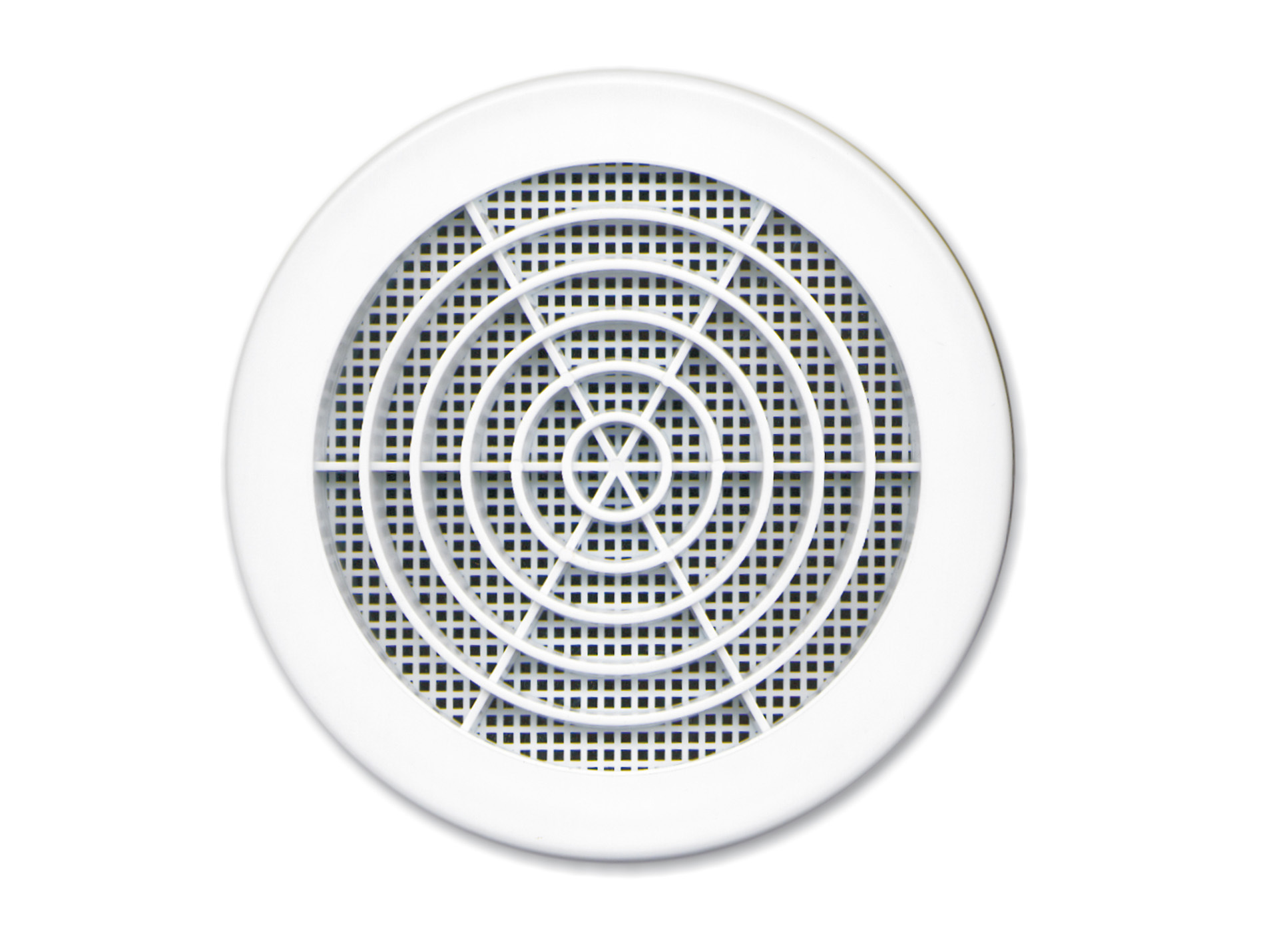 Grille concentrique Ø125mm blanc