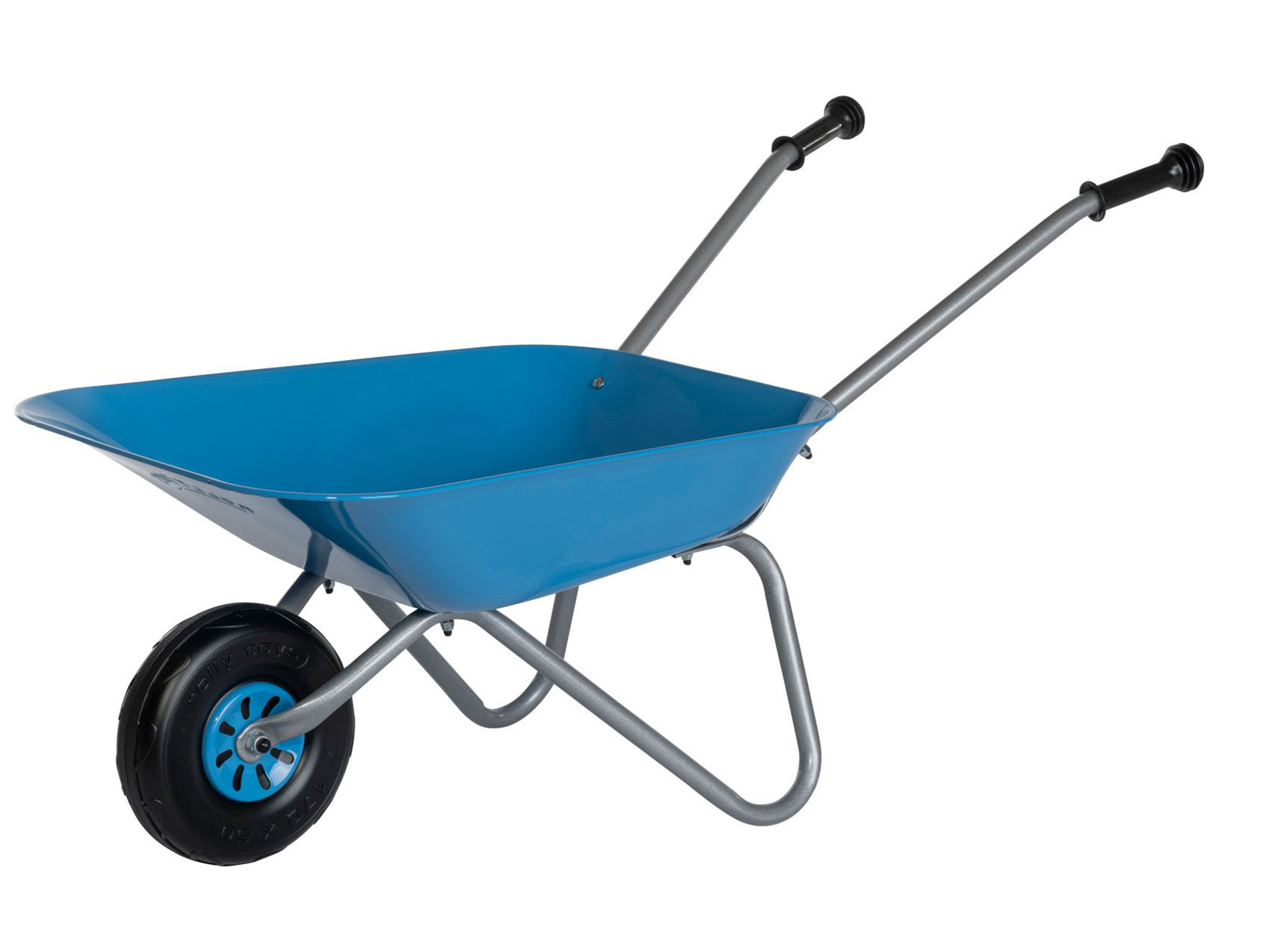 Brouette ROLLY TOYS Metallschubkarre métal 80cm bleu