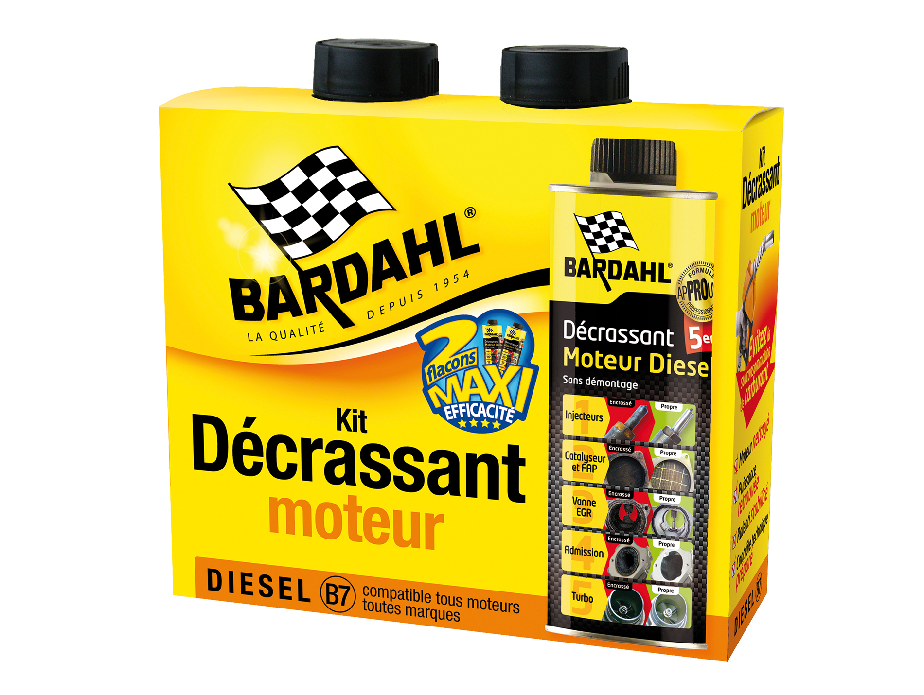 Kit décrassant 5en1 BARDAHL 300ml moteur diesel