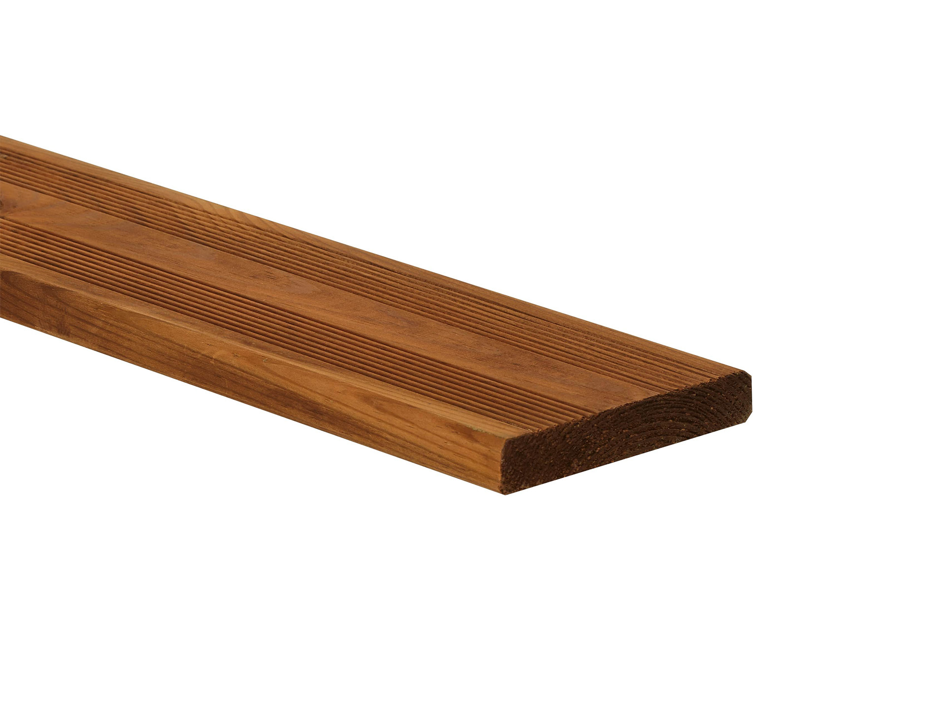 Lame de terasse bois 27x145mm L.360cm classe 4 marron
