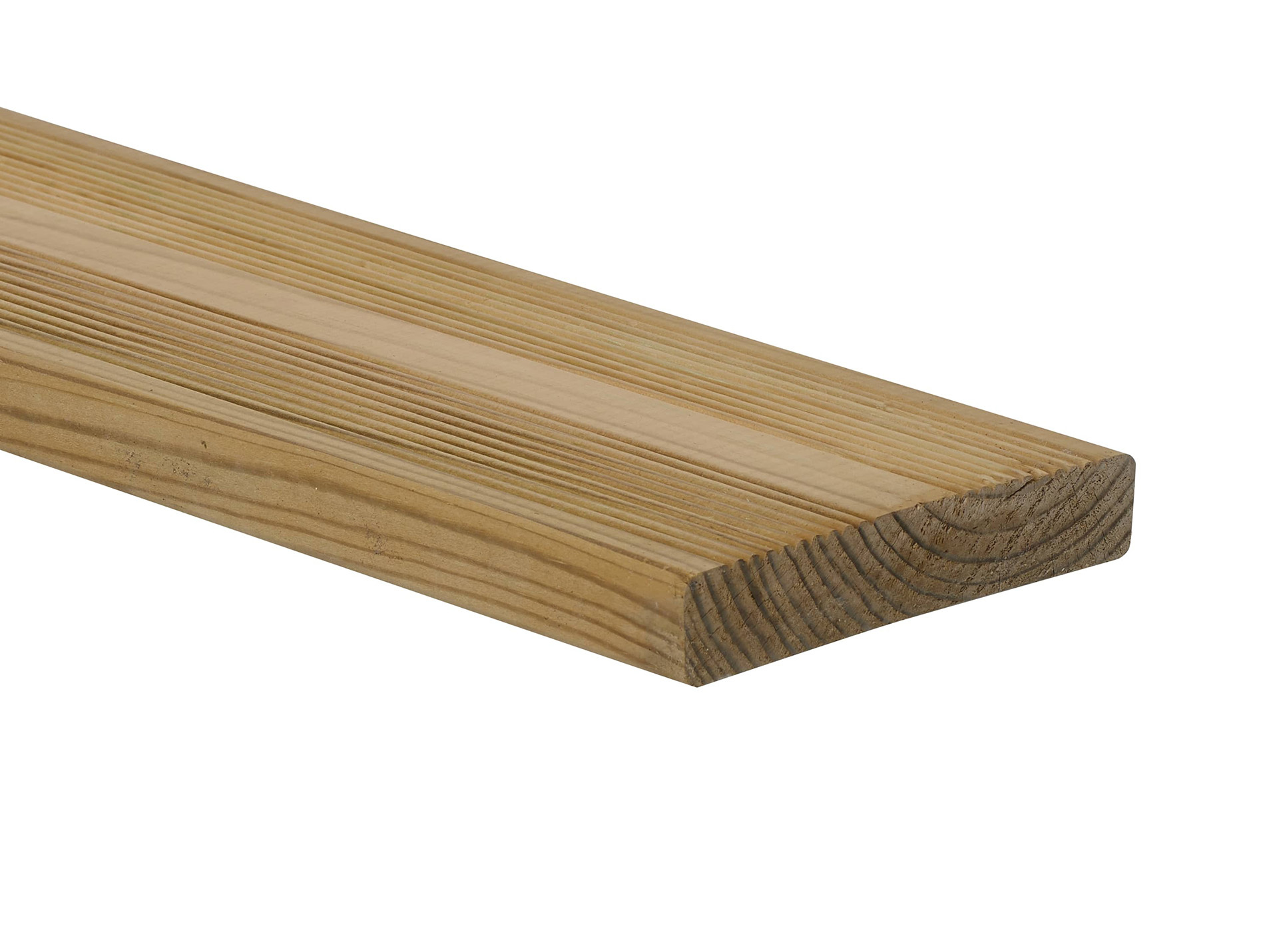 Lame de terrasse bois pin 27x145mm L.240cm classe 4 vert