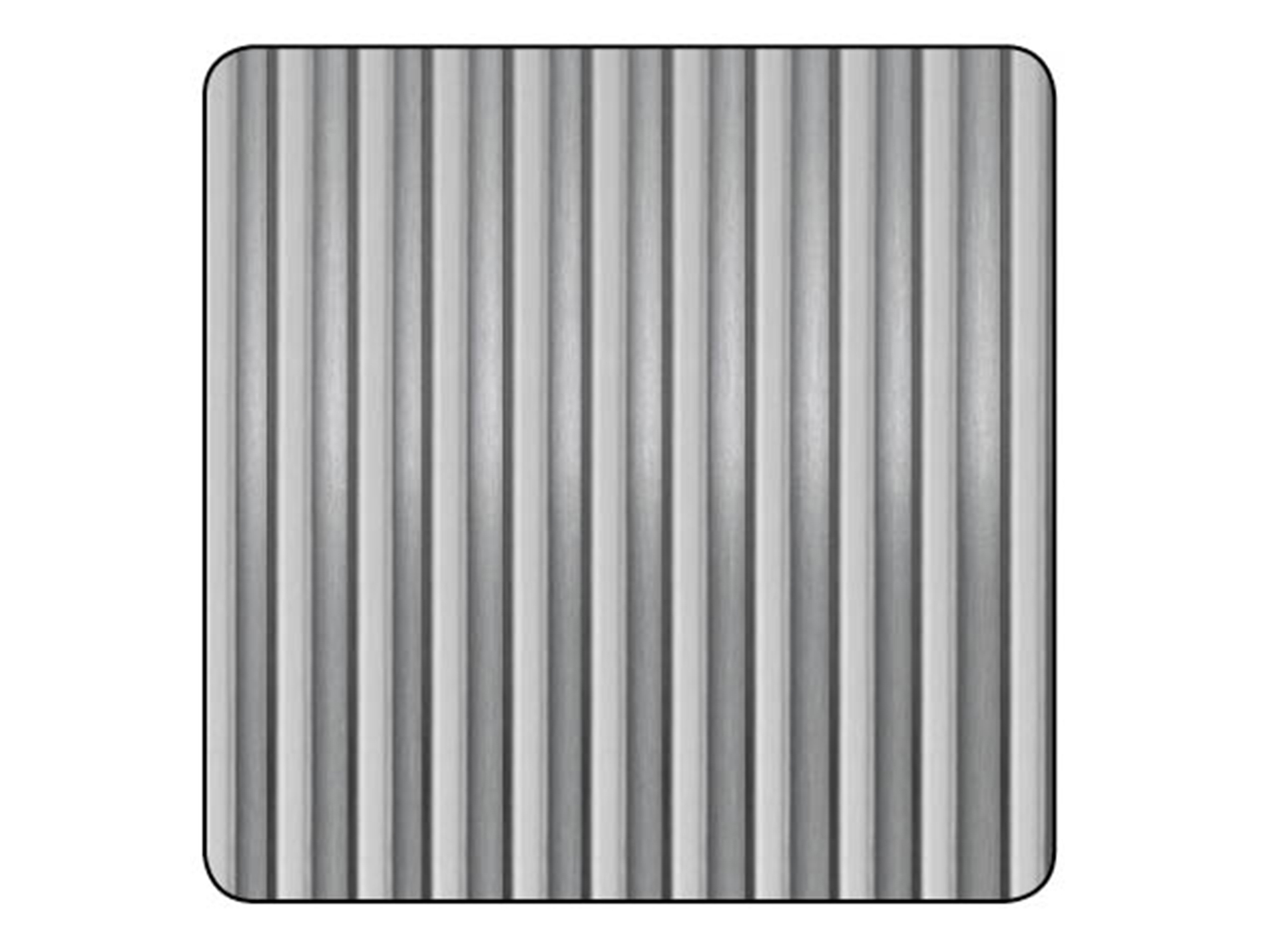 Tôle aluminium ondulé 500x250mm