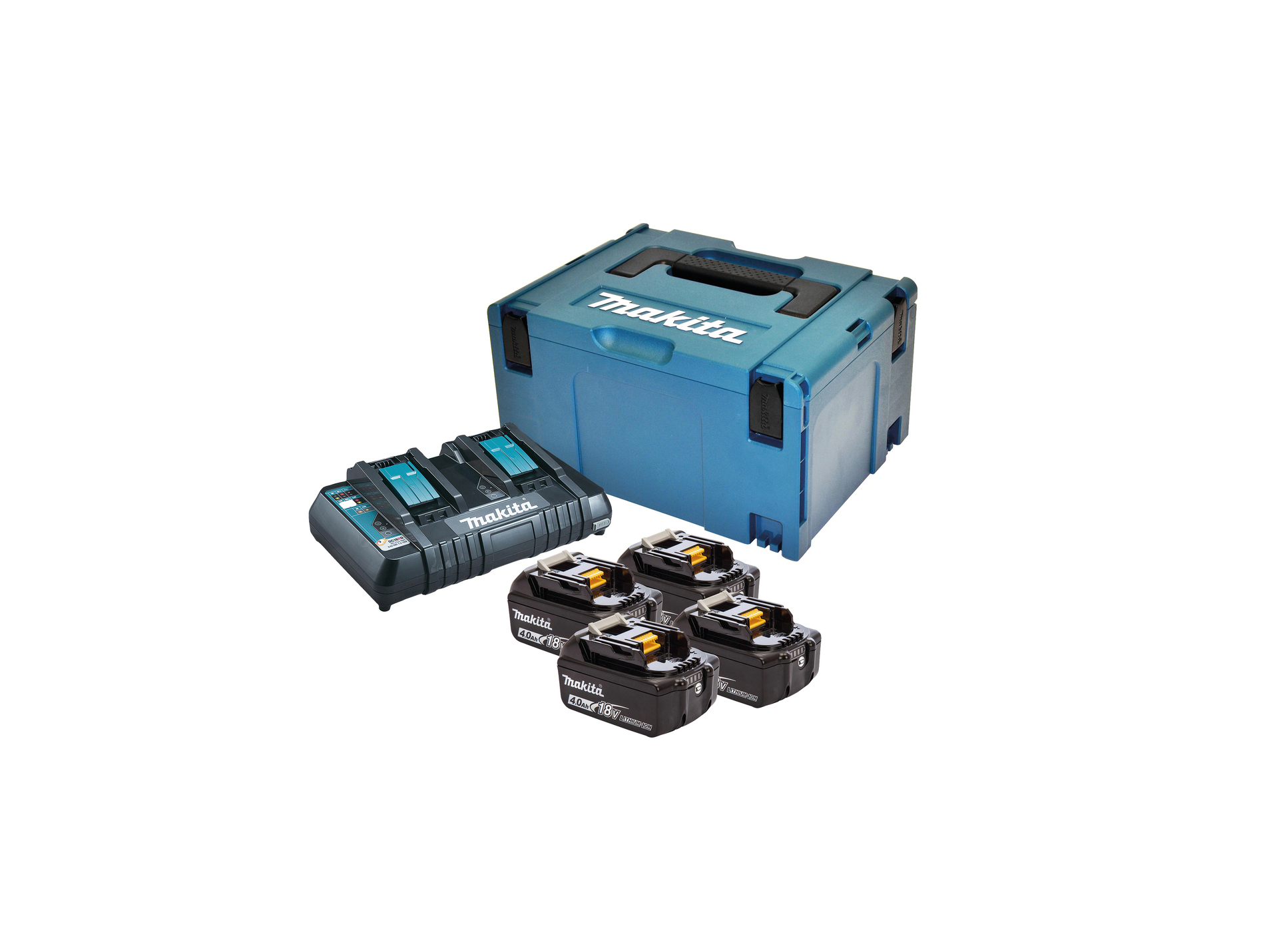 Pack 4 batteries MAKITA BL1840B 18v 4ah avec chargeur rapide