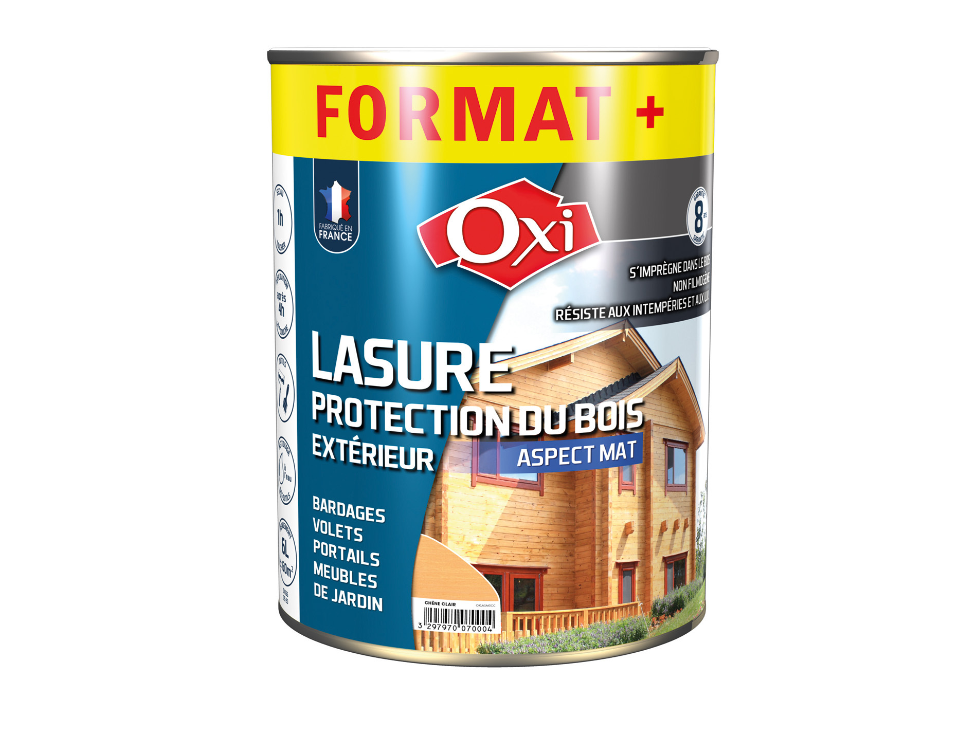 Lasure bois OXYTOL mat chêne clair 5L +  1L OFFERT