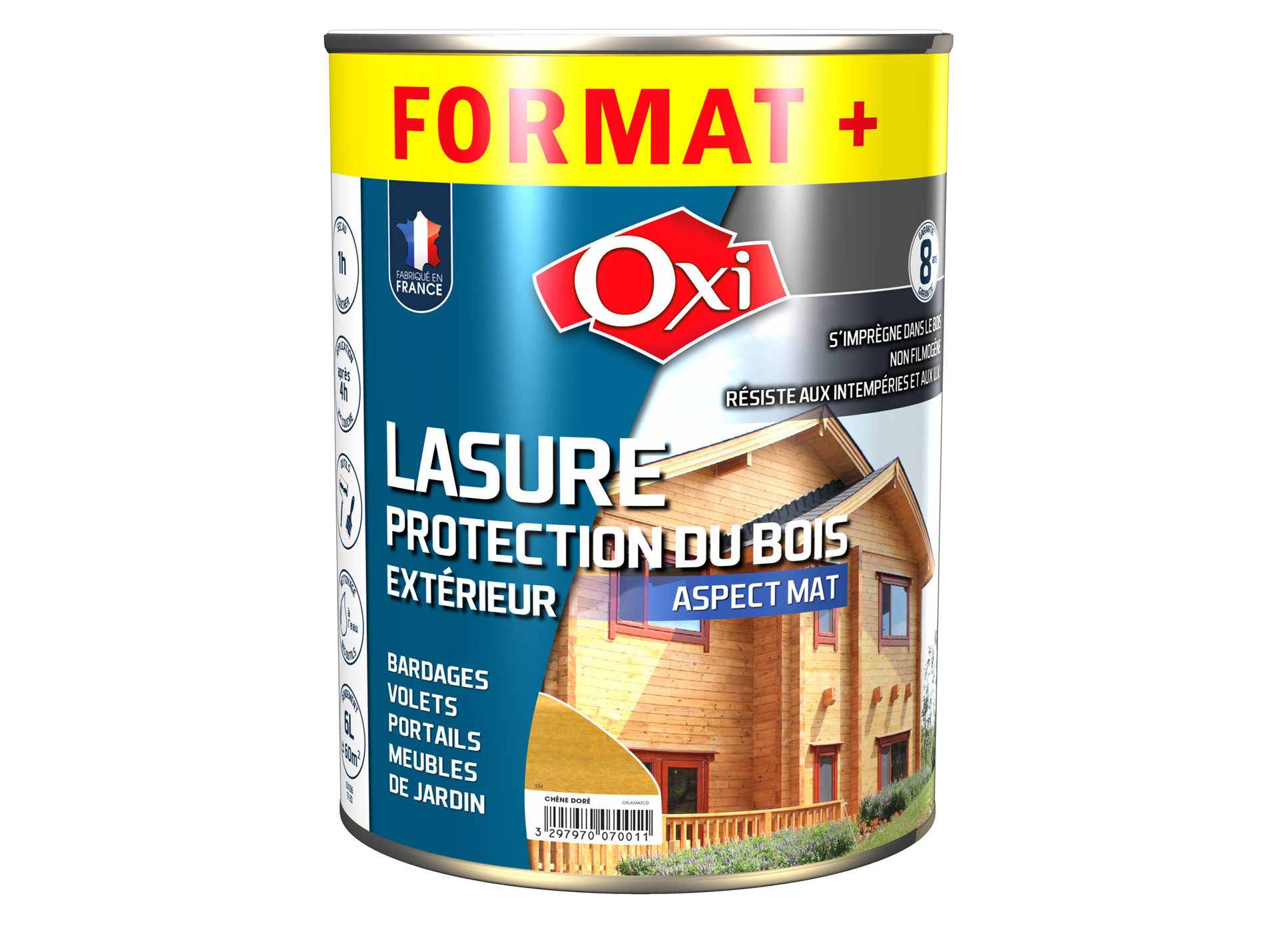 Lasure bois OXYTOL mat chêne doré 5L +  1L OFFERT