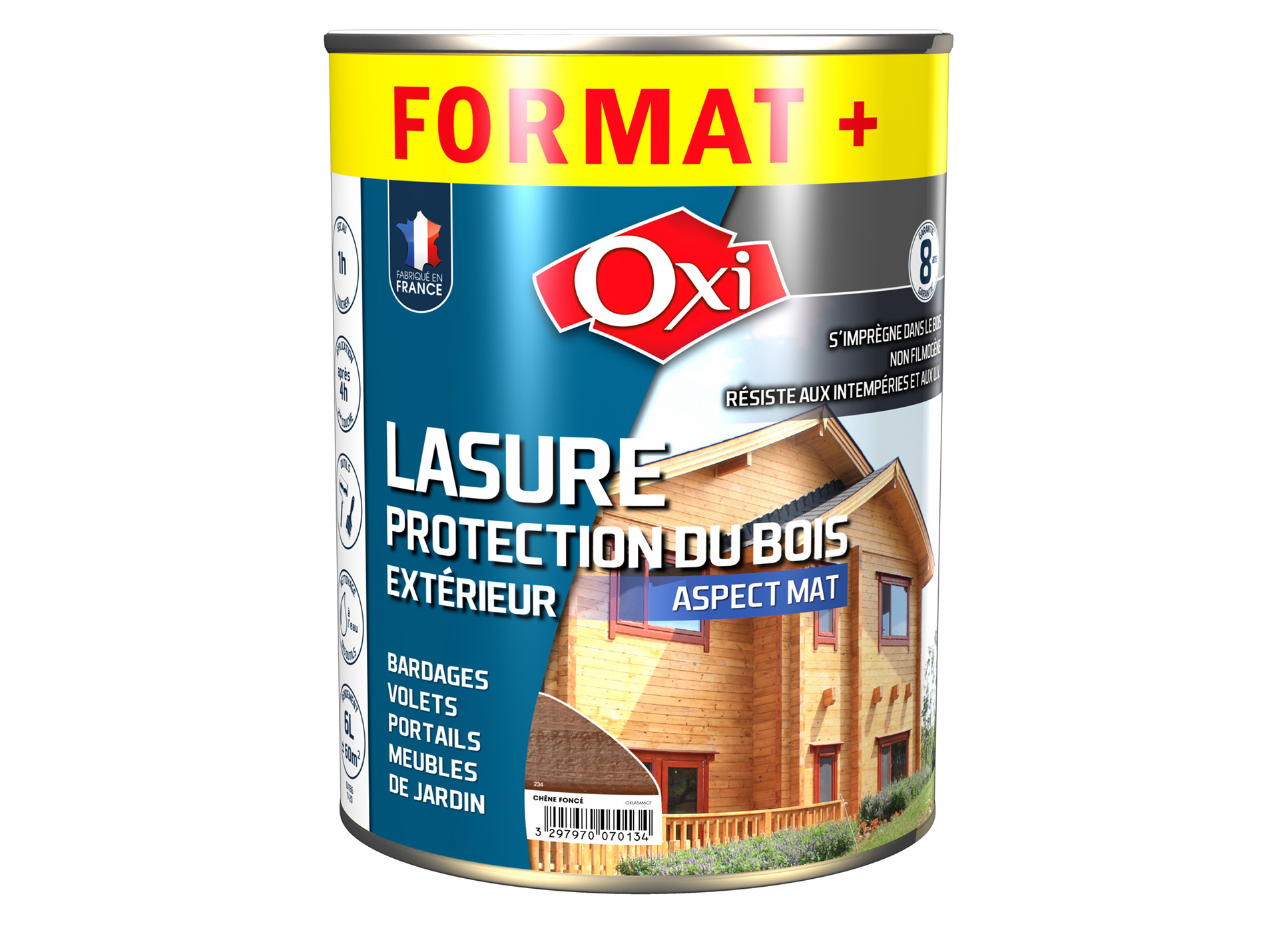 Lasure bois OXYTOL mat chêne foncé 5L +  1L OFFERT