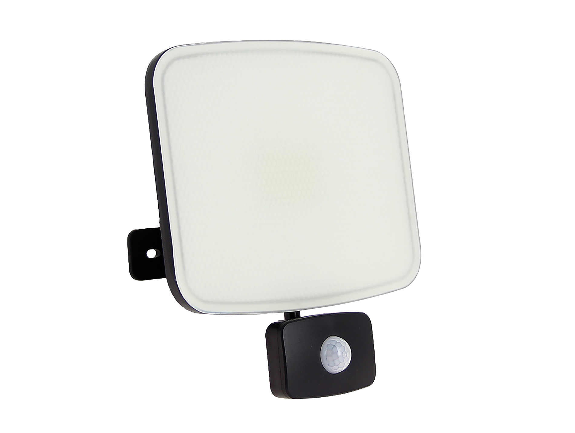 Projecteur LED mural 50W 4200lm noir IP44 + détecteur