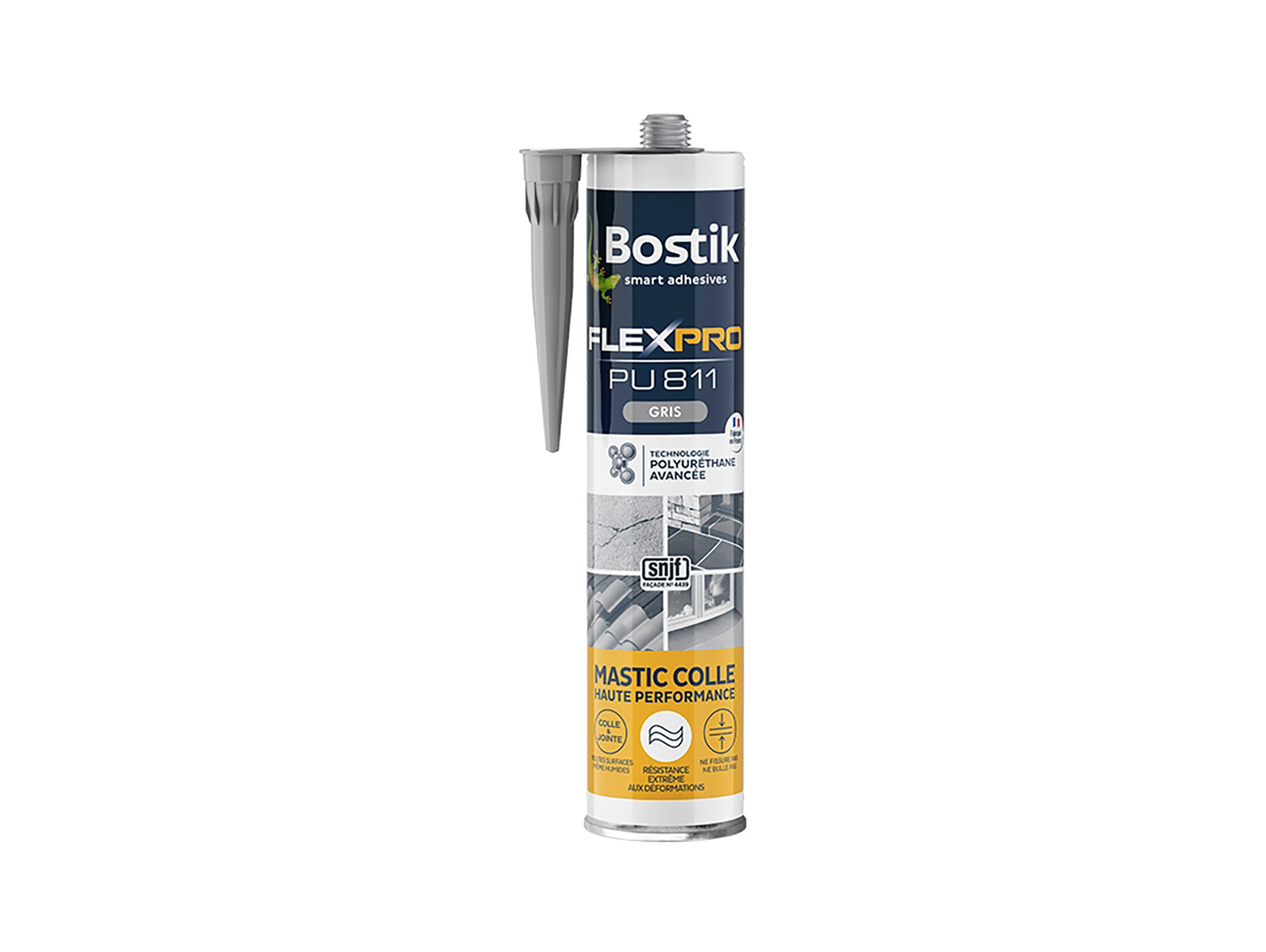 Mastic colle BOSTIK FlexPro Pu 811 gris 300ml