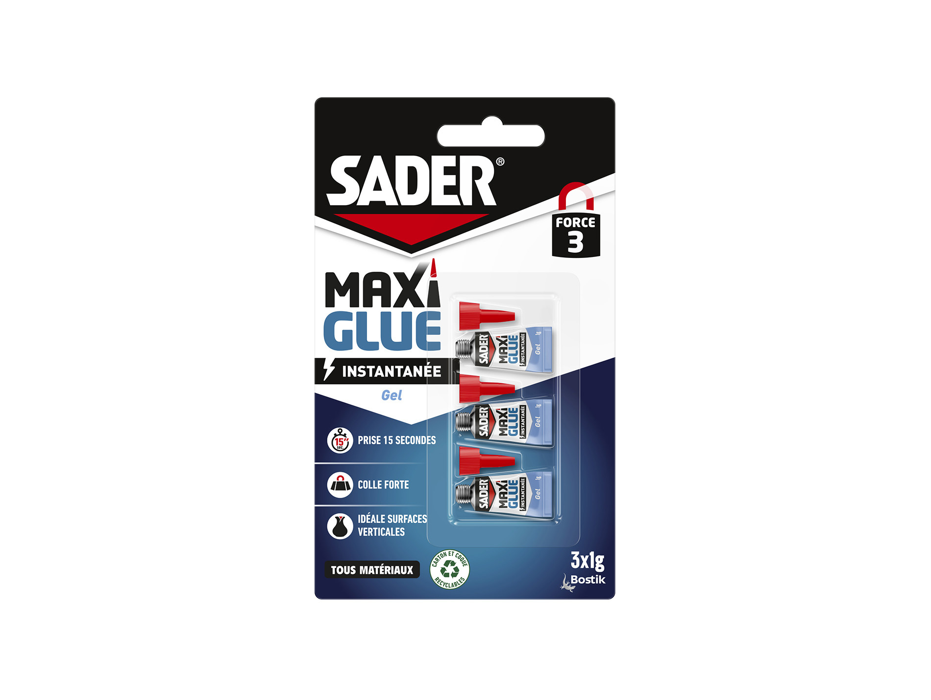 Maxiglue universelle SADER Gel 3x1g