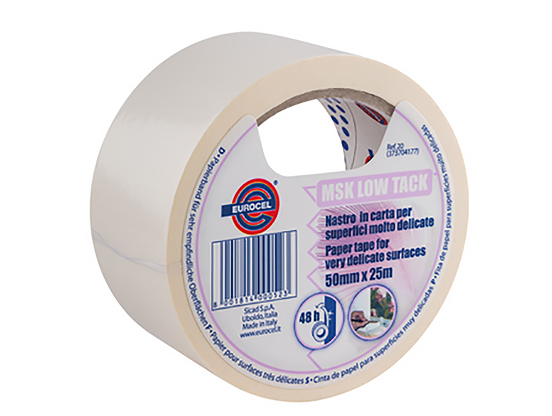 Adhésif de masquage surface fragile EUROC l.50mm x L.25m