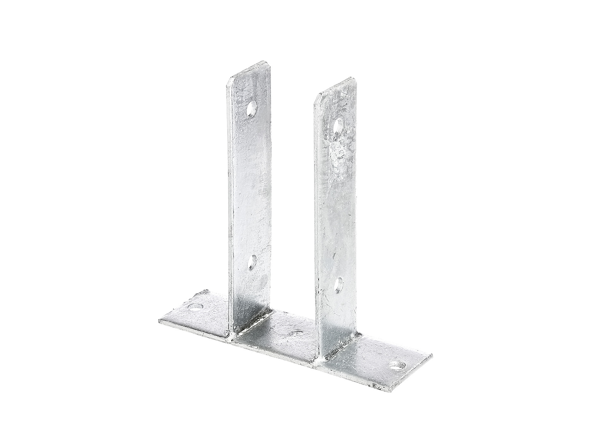 Ancre de poteau en U galvanisée 71x200mm