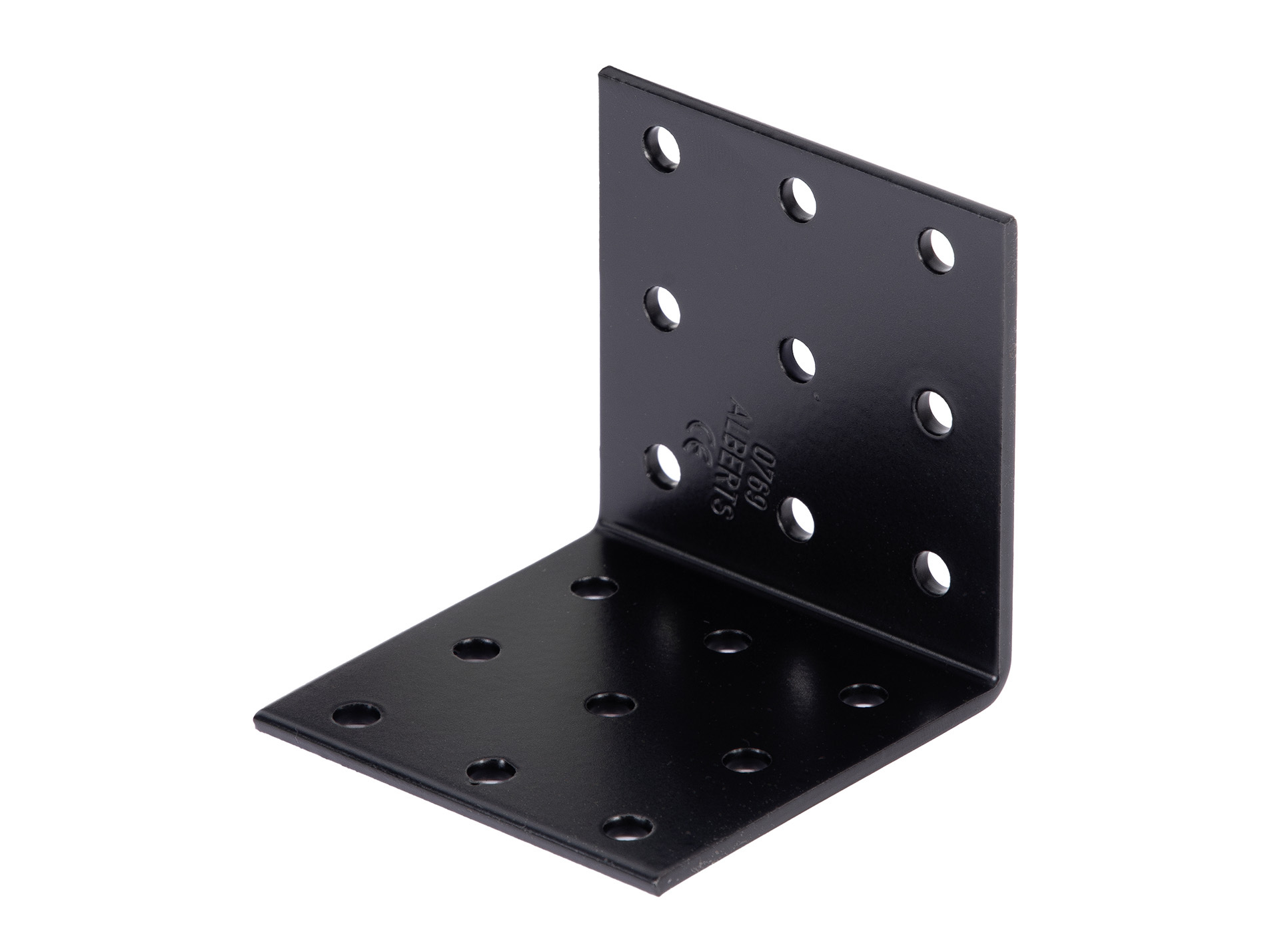 Équerre large côtés égaux 60x60mm noir