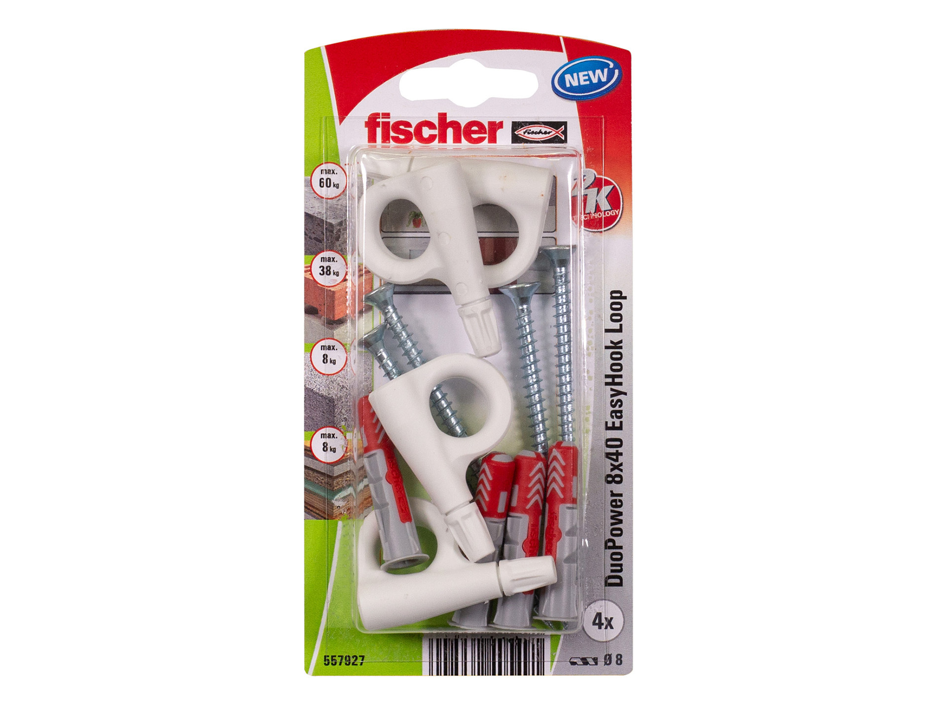 Cheville bi-matière DuoPower avec oeillets FISCHER Ø8mm L.40mm x4