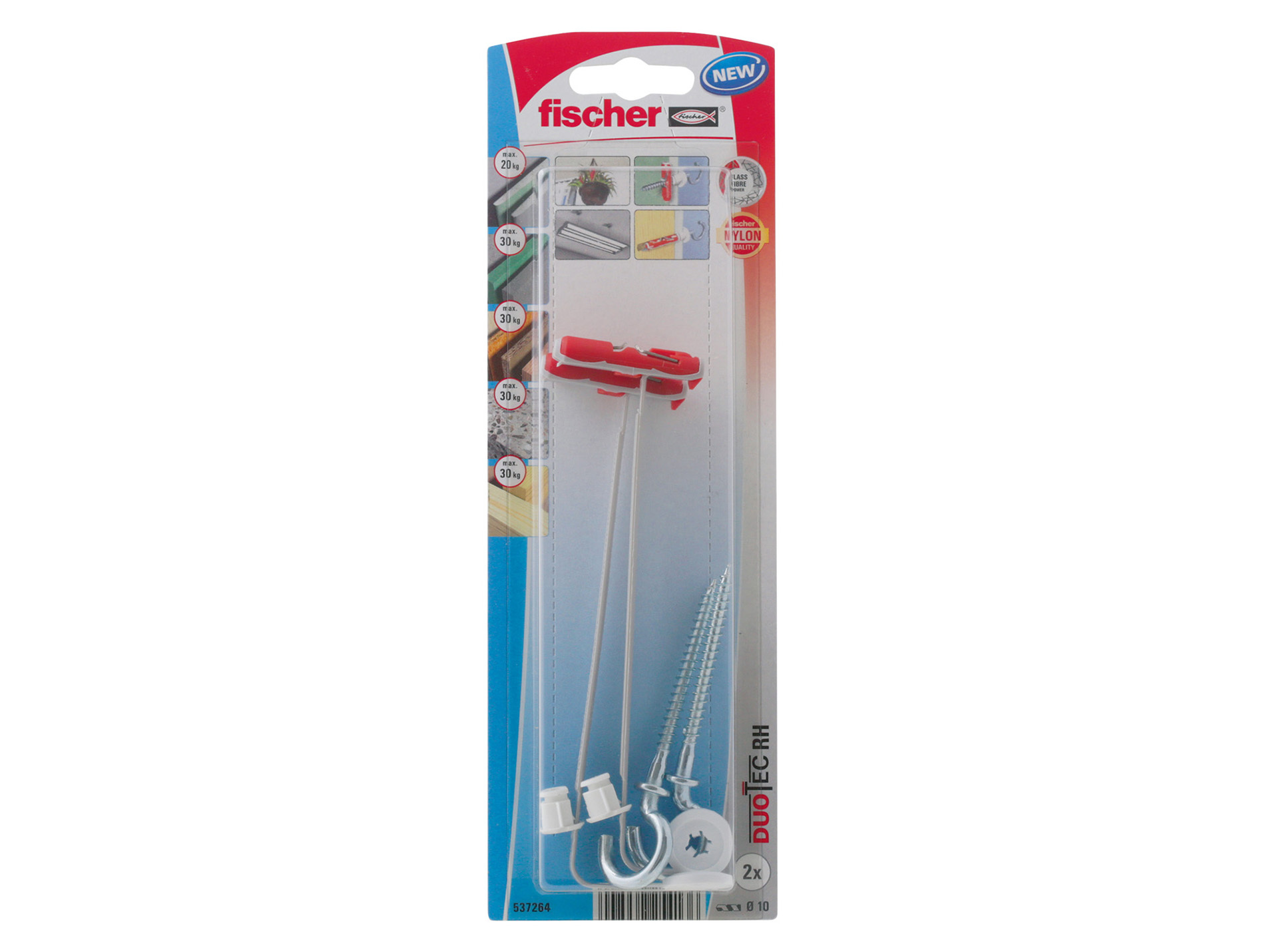 Chevilles à bascule DuoTec Crochet rond FISCHER Ø10mm L.50mm x2