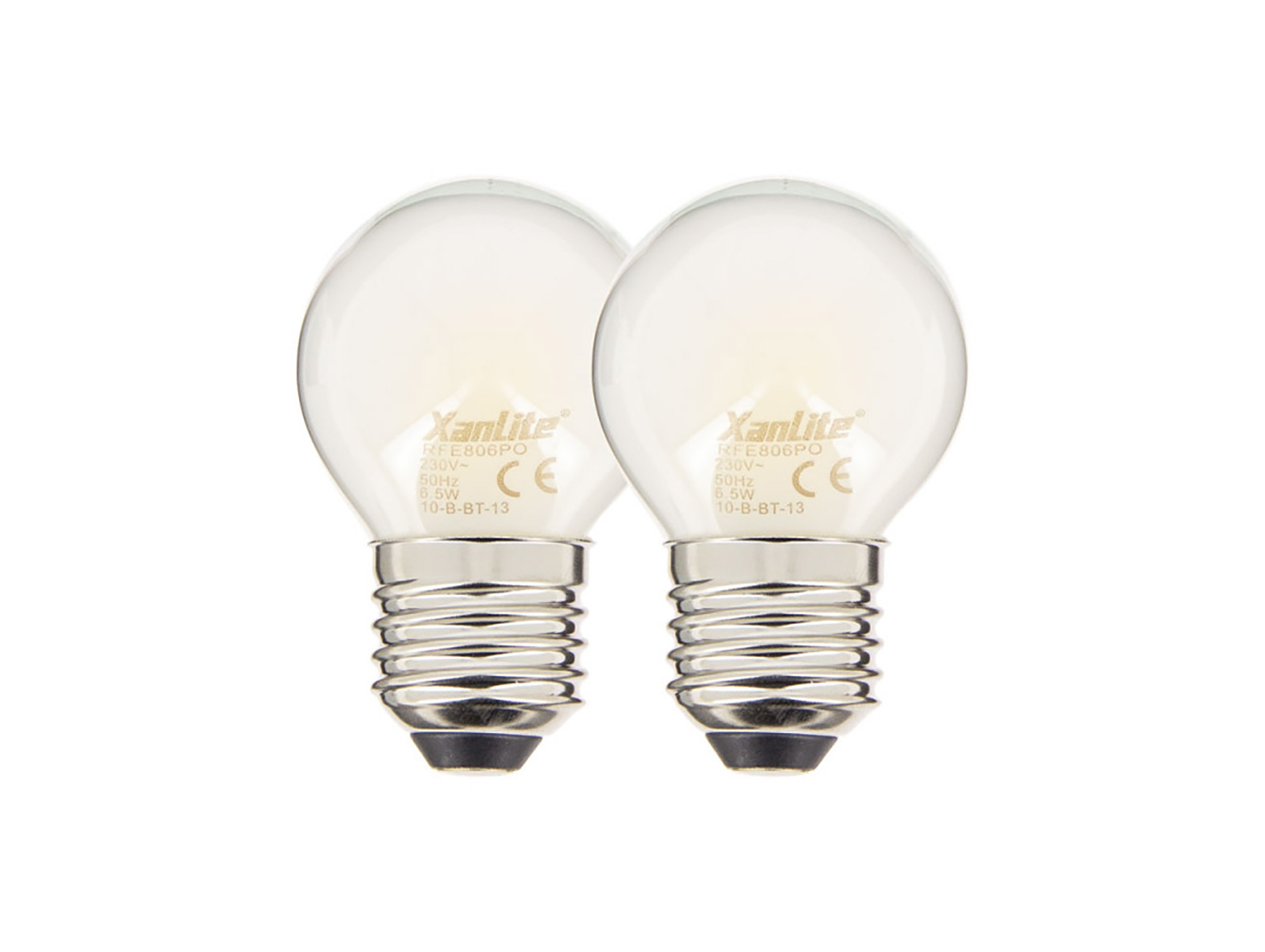 Ampoule LED XANLITE P45 E27 9W 806lm 2700K x2