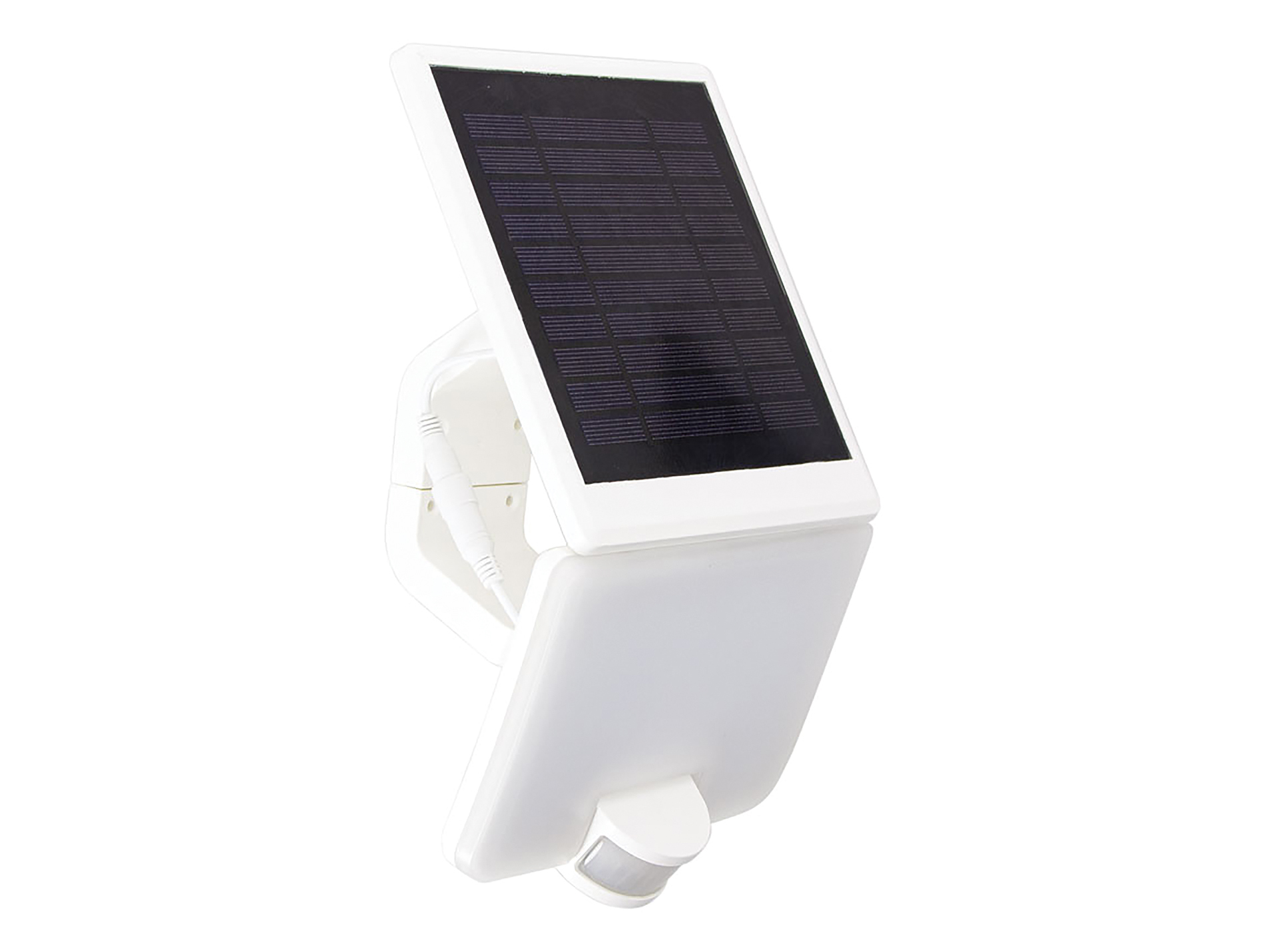Projecteur mural solaire blanc IP54 1500lm + détecteur