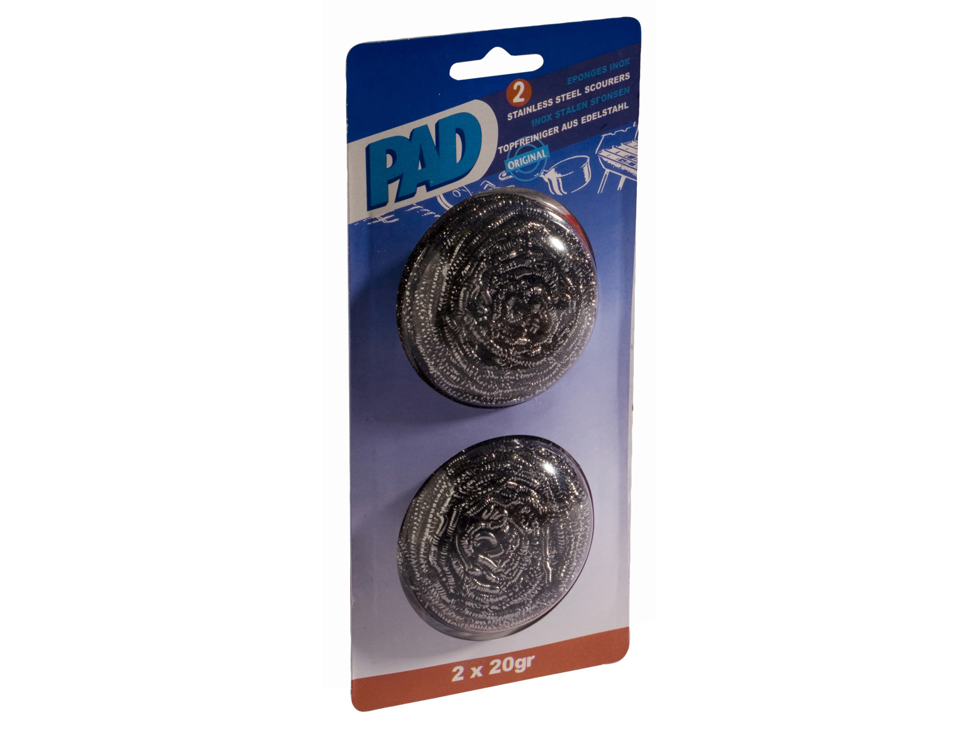 Boules de récurage en inox x2