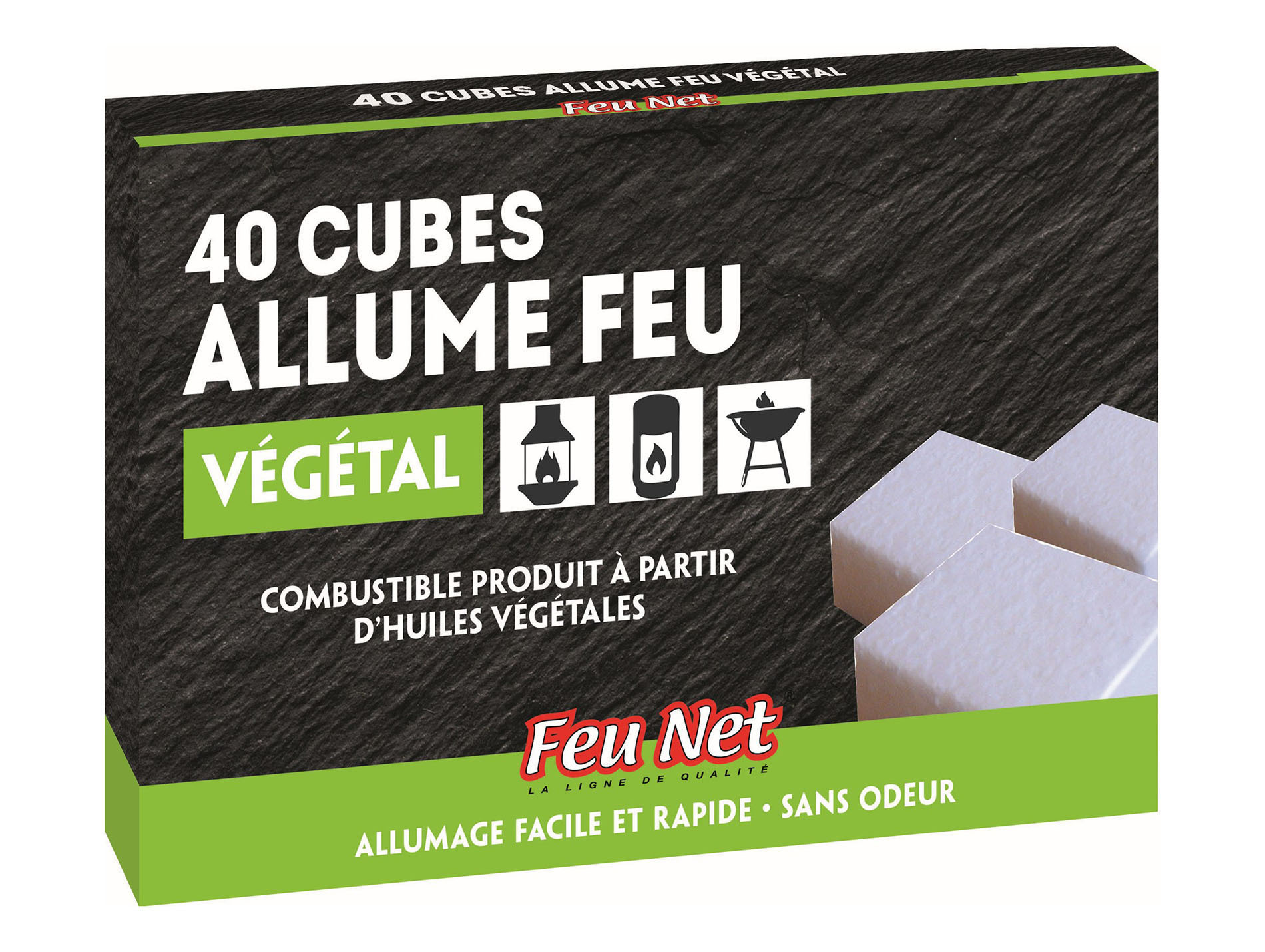 Bloc allume-feu végétal x40