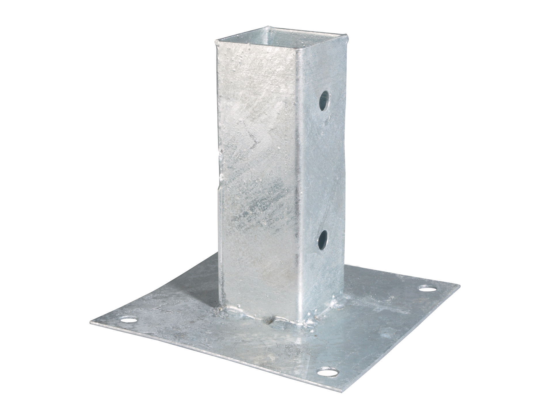 Ancre sur platine pour poteaux en bois carrés 91x91mm