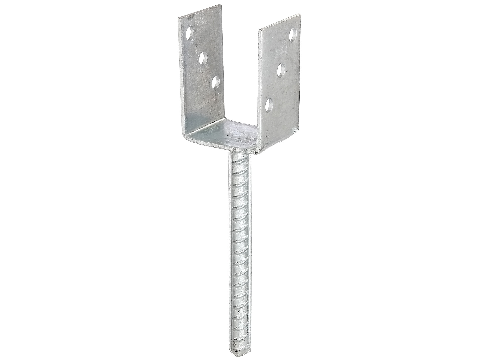 Ancre de poteau en U avec tige à sceller 71x100mm