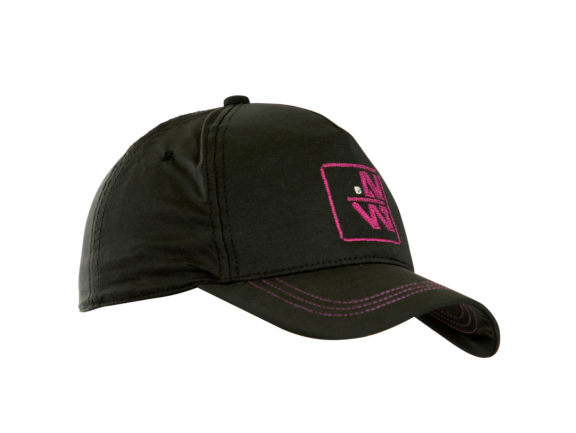 Casquette NINE WORTHS Bonnie stretch noir/fushia
