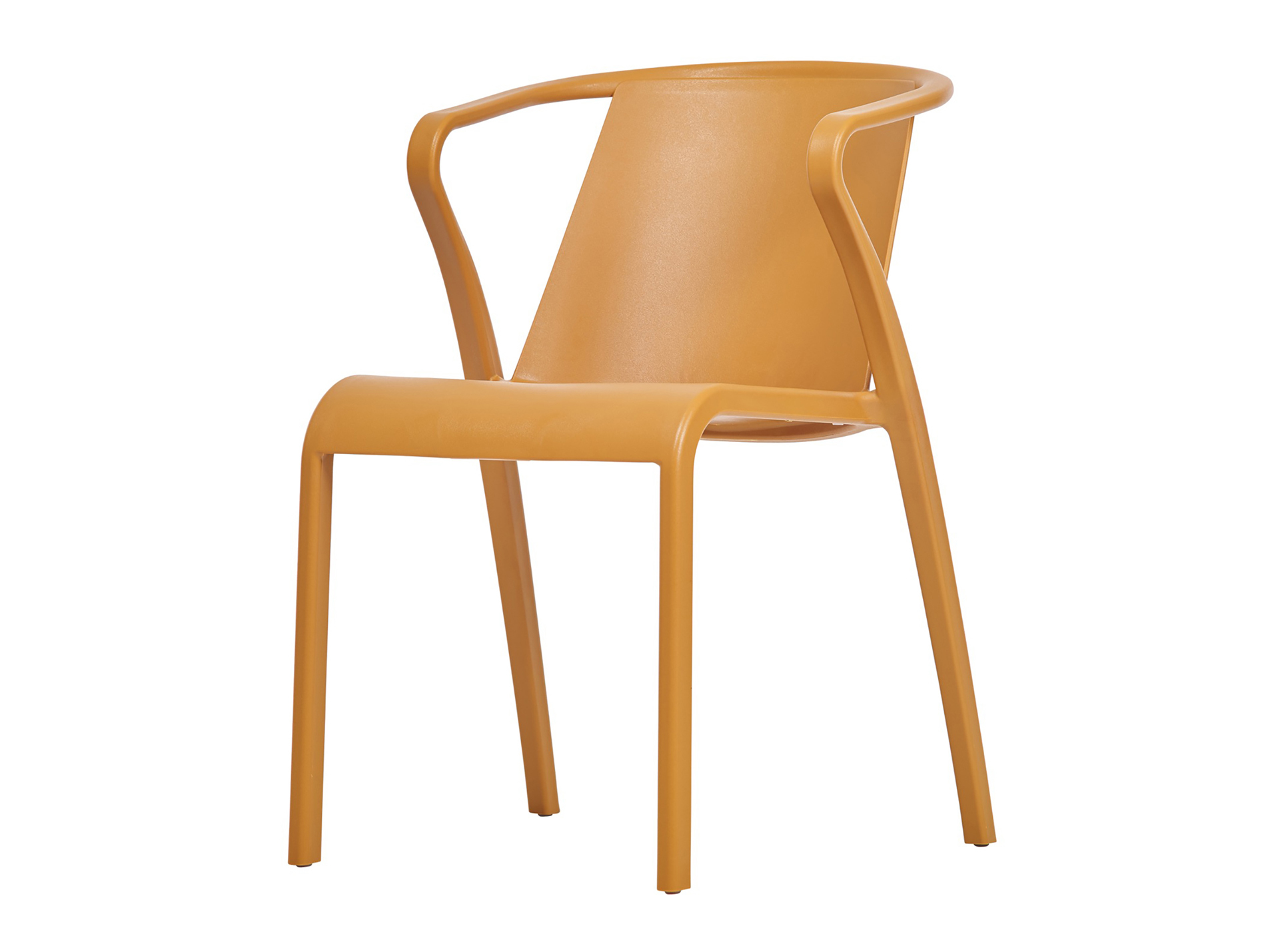 Fauteuil en résine EZPELETA Fado moutarde