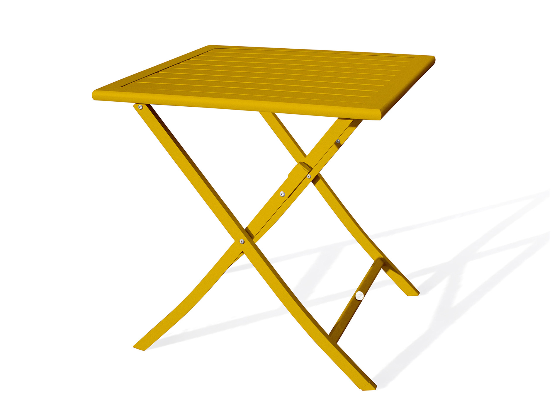 Table de jardin pliante alu DCB Marius 2 places moutarde