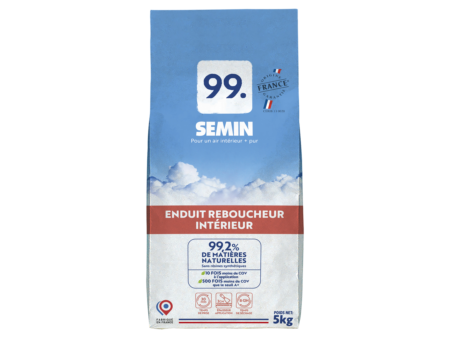 Enduit SEMIN 99 reboucheur 5kg