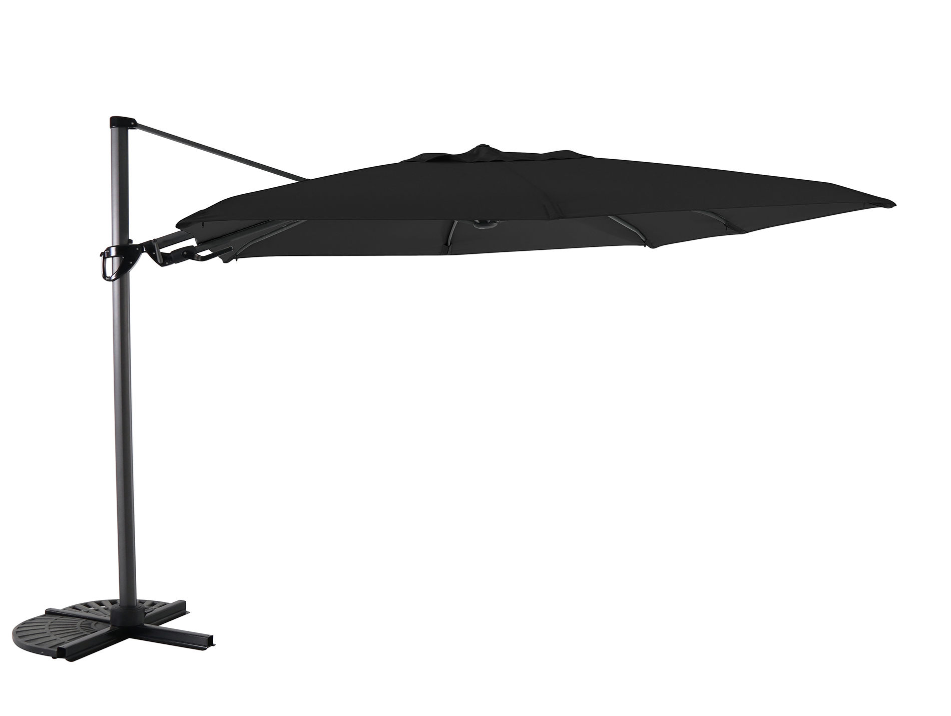 Parasol déporté aluminium MWH Deluxe 3x3m anthracite