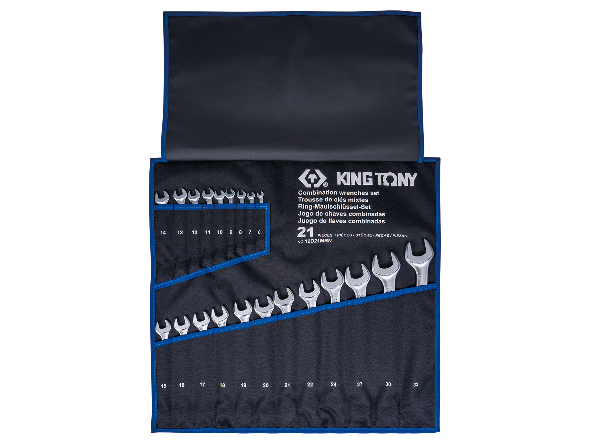 Trousse de clés mixtes KING TONY 21 pièces 6 à 32mm