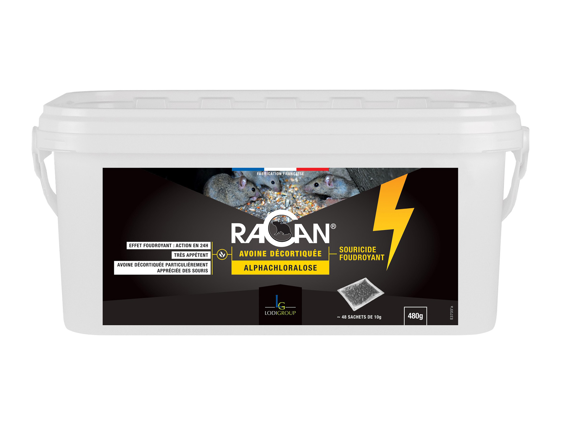 Souricide RACAN appat 480g  foudroyant