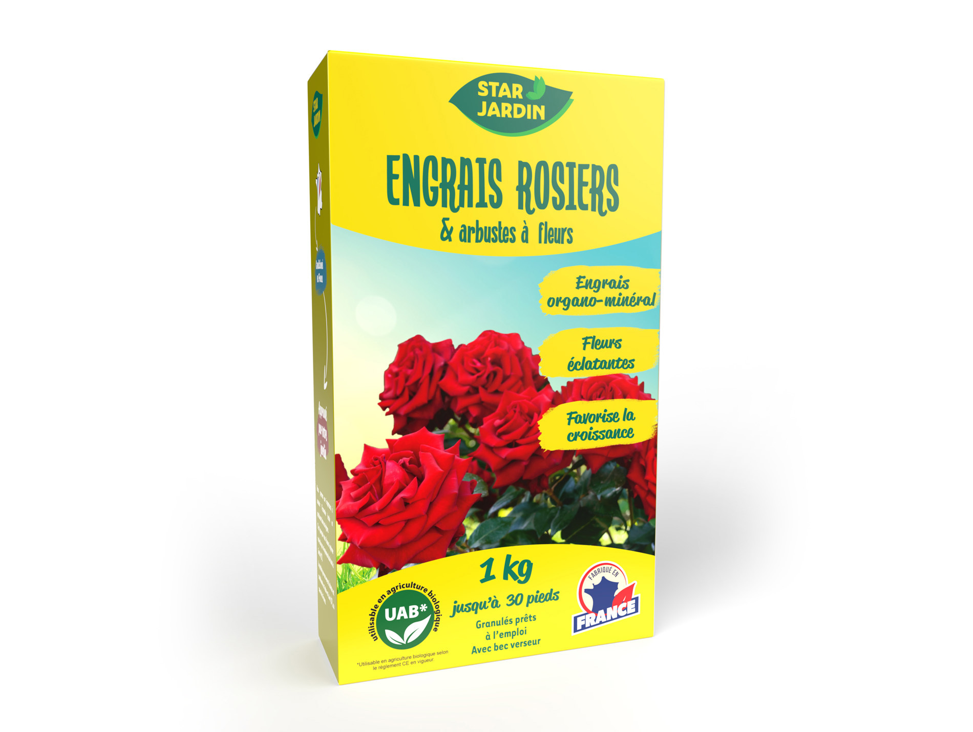 Engrais rosiers et arbustes à fleurs STAR JARDIN 1kg