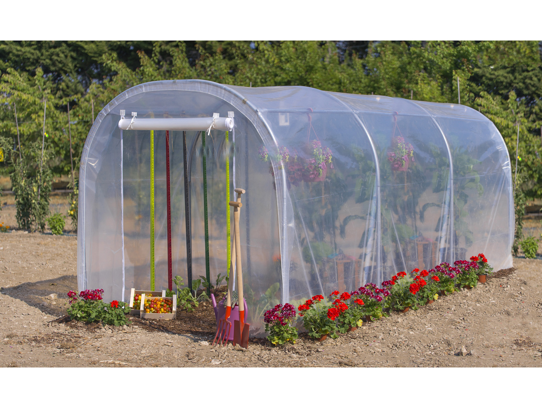 Serre tunnel maraîchère RICHEL 9m2 1 porte zippée