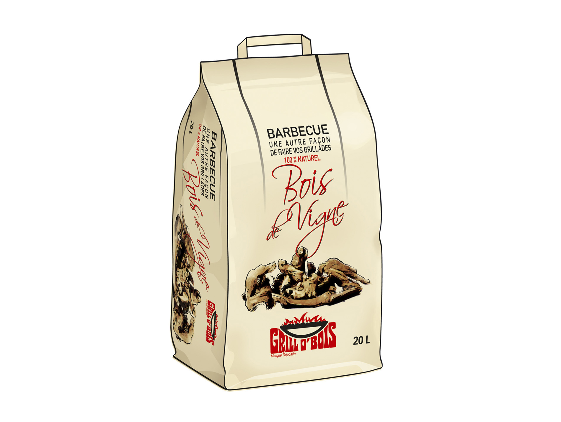Bois de vigne GRILL O'BOIS 20L
