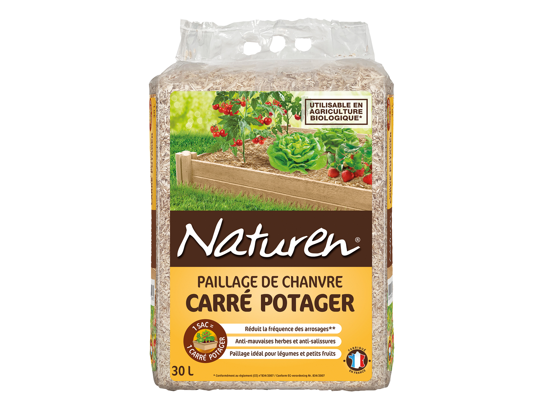 Paillis de chanvre NATUREN spécial carré potager 30L