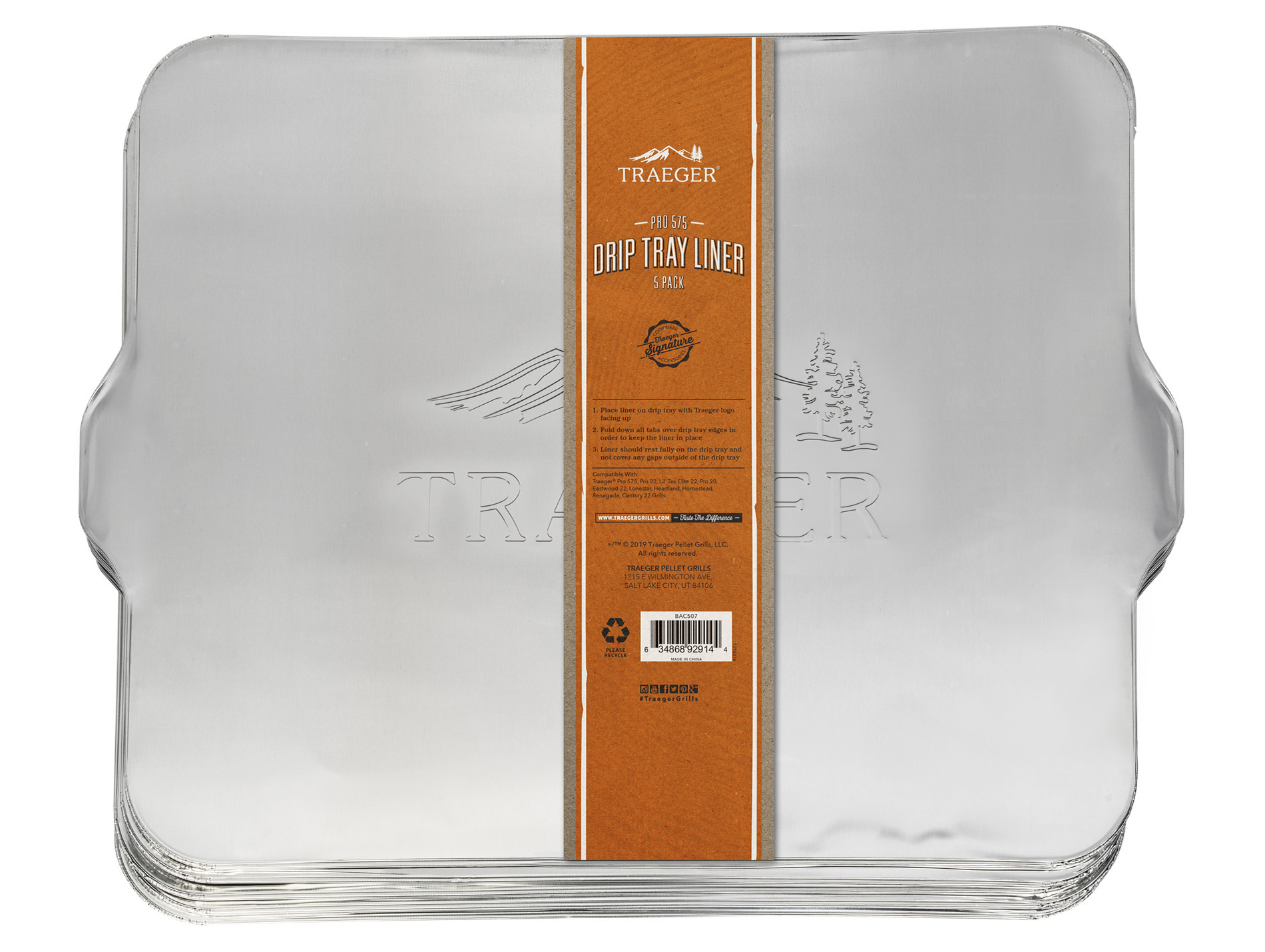 Plaque Aluminium TRAEGER pour barbecue Pro 575 x5
