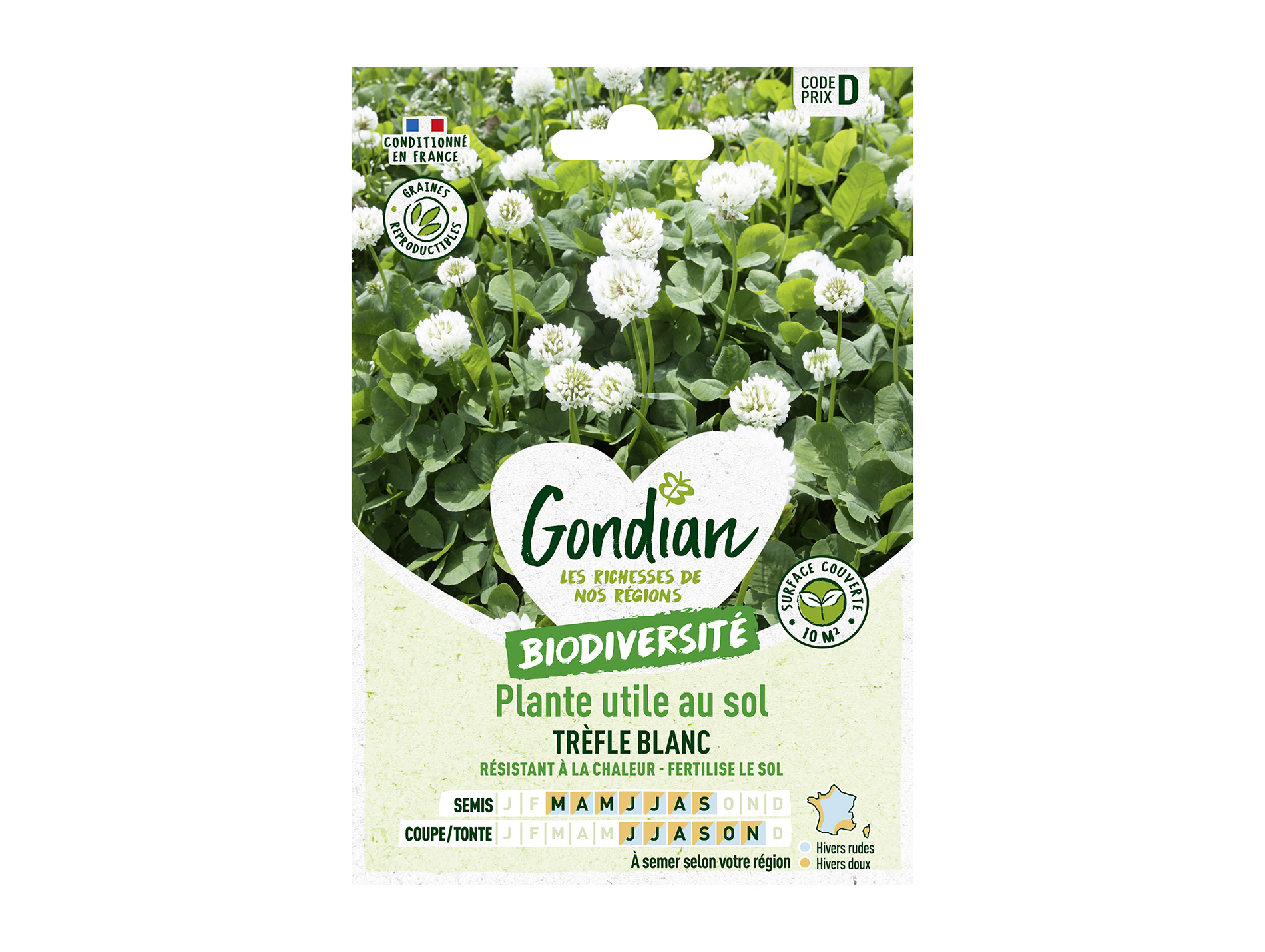 Trèfle blanc GONDIAN Série D 10m²
