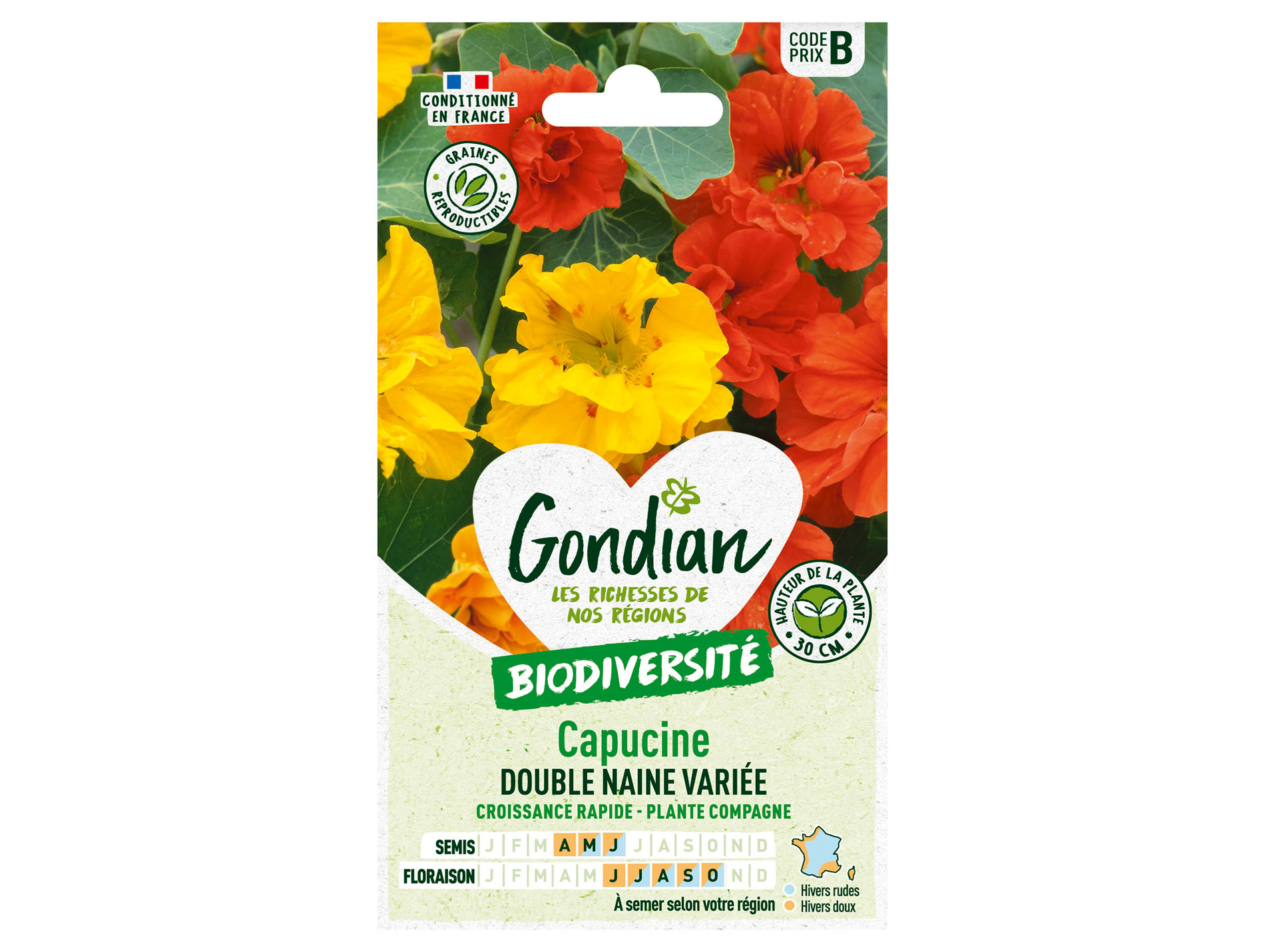Capucine double naine variée GONDIAN Série B