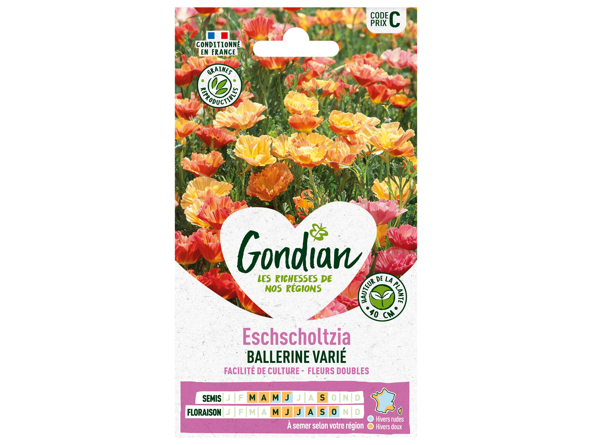 Eschscholtzia Ballerine varié GONDIAN Série C