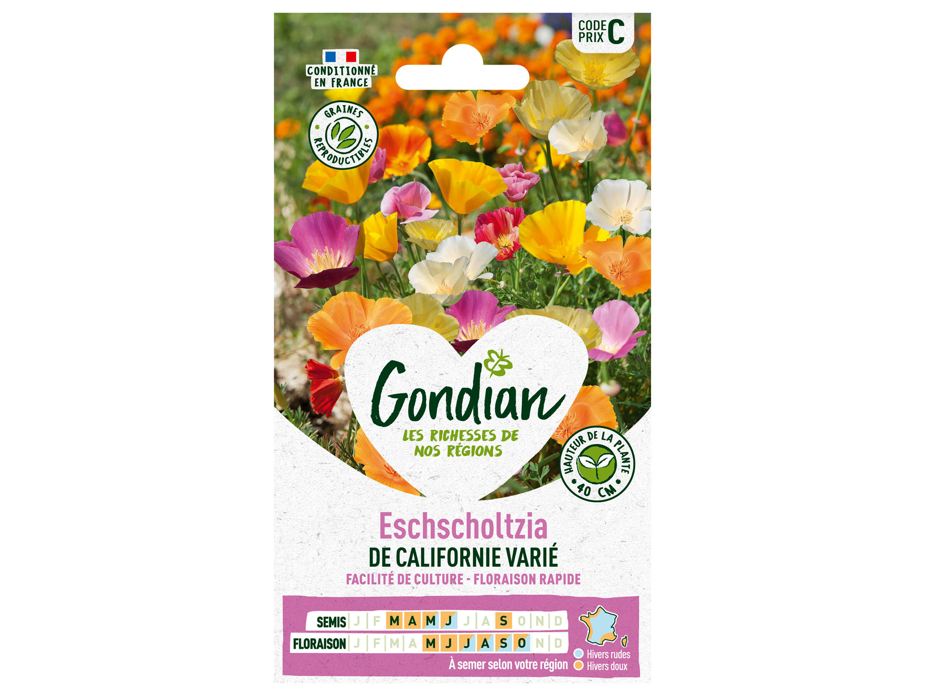 Eschscholtzia Californie varié GONDIAN Série C