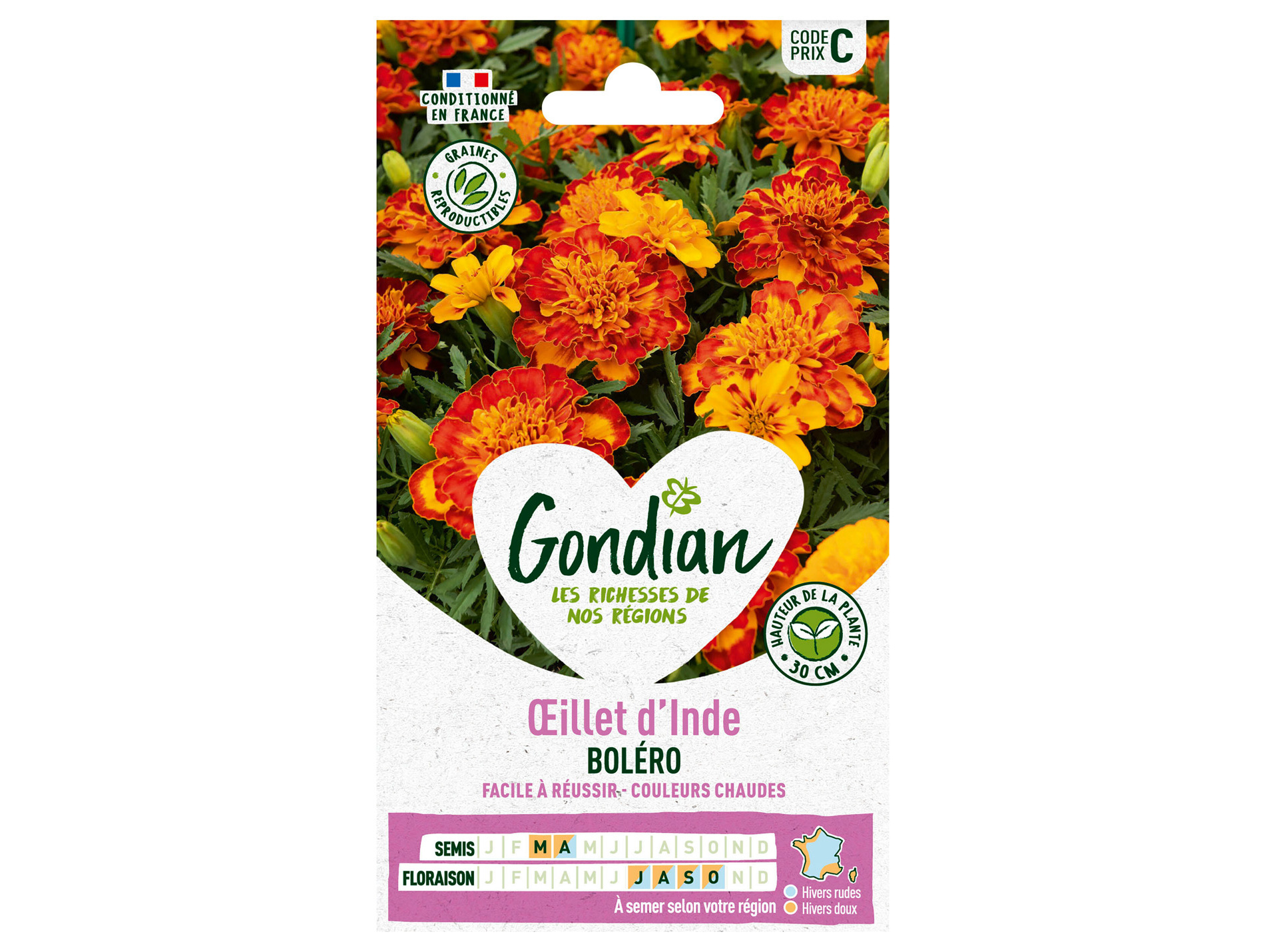 Oeillet d'Inde Bonita Boléro GONDIAN Série C