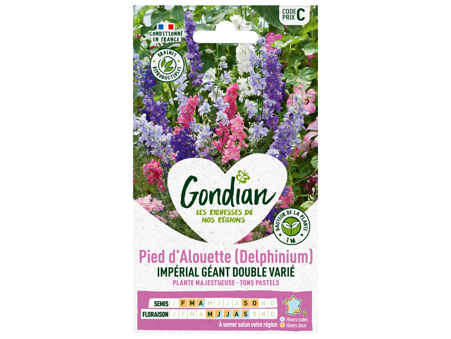 Pied d'Alouette Impérial géant double varié GONDIAN Série C