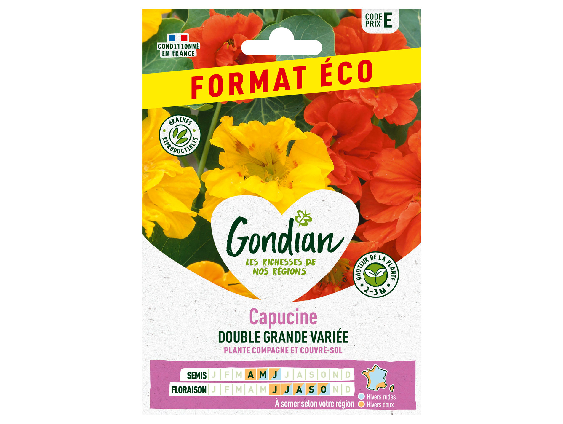 Capucine double grande variée GONDIAN Série E éco