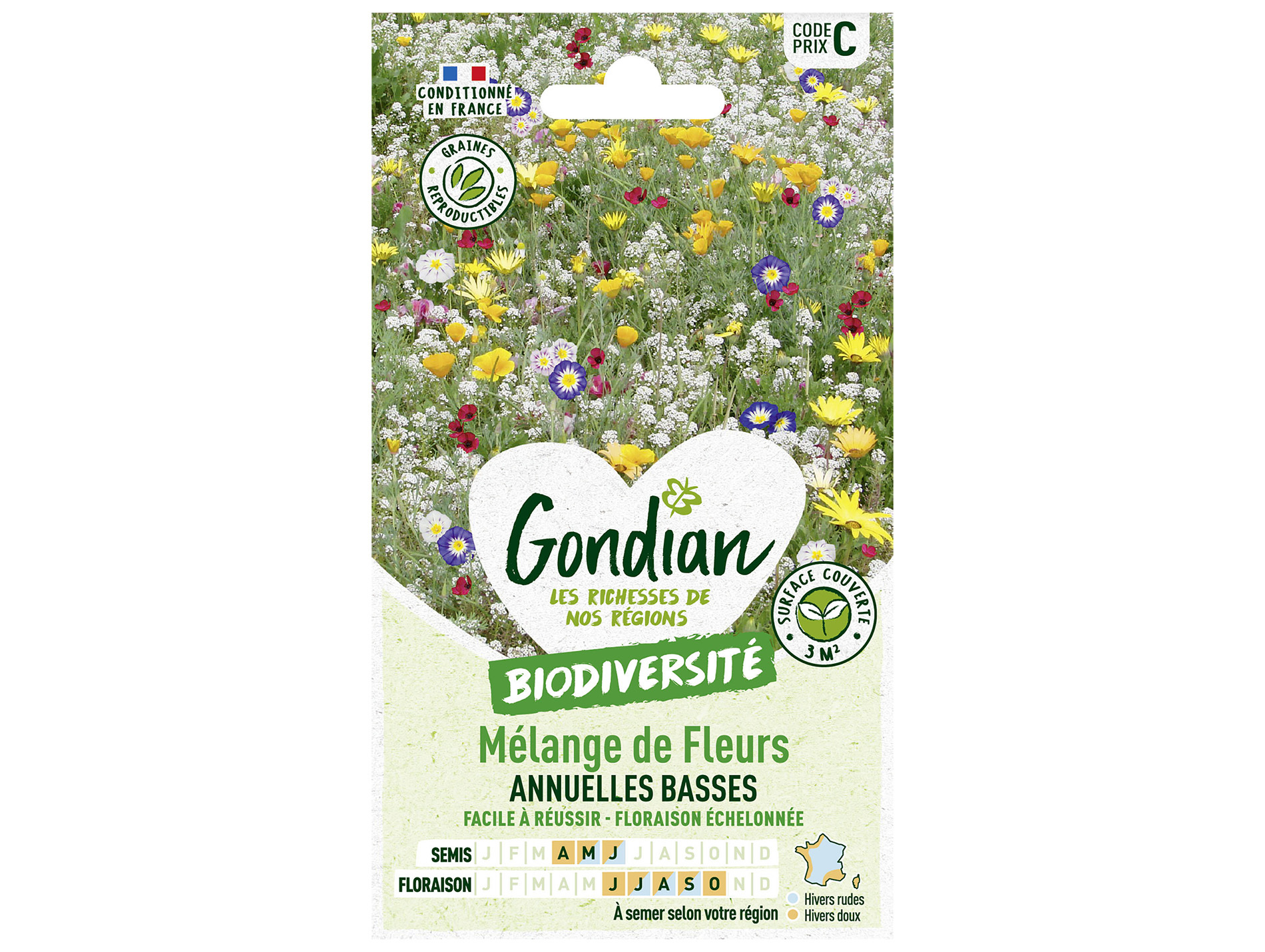Mélange de fleurs annuelles naines GONDIAN Série C