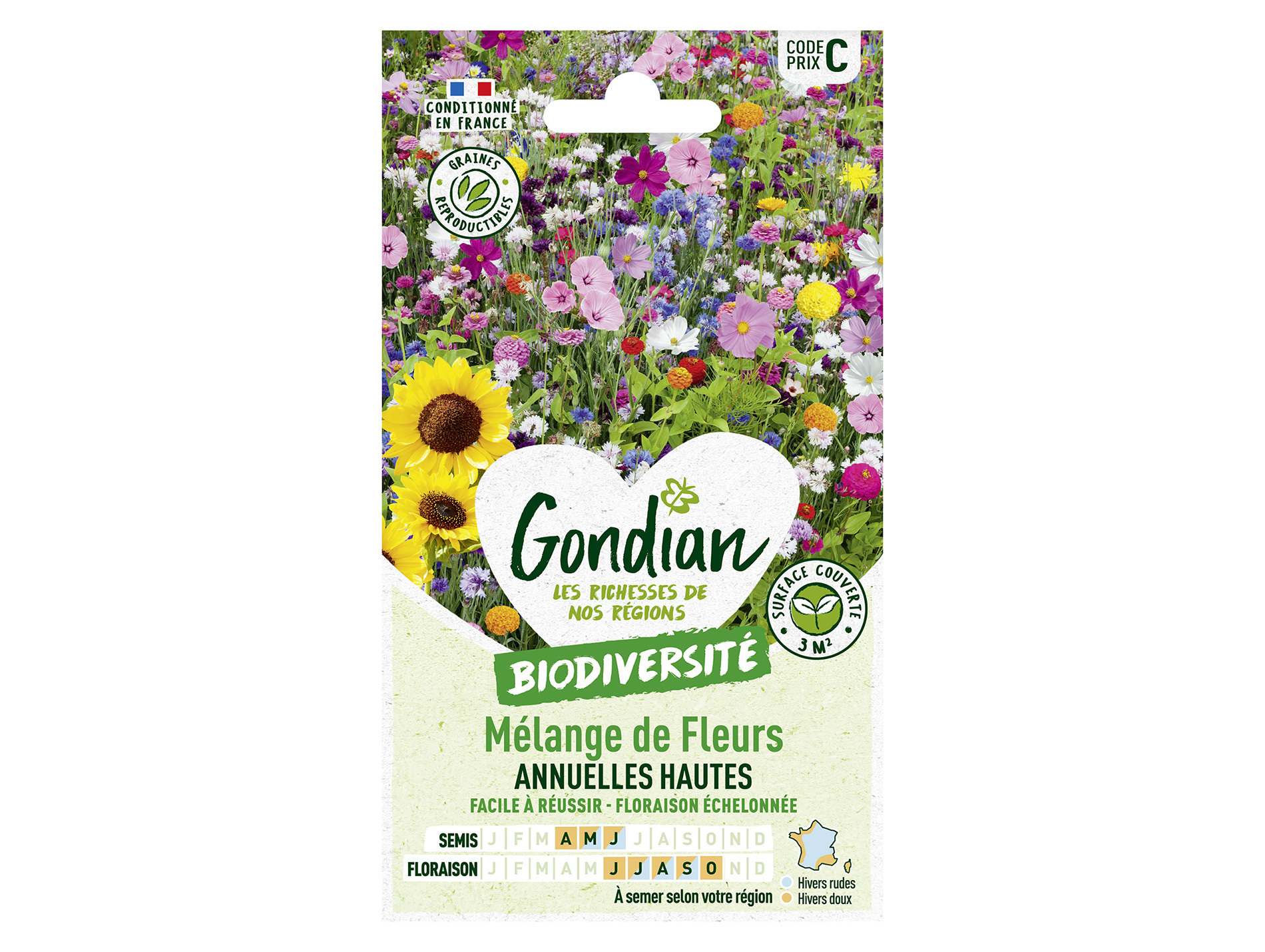Mélange de fleurs annuelles hautes GONDIAN Série C