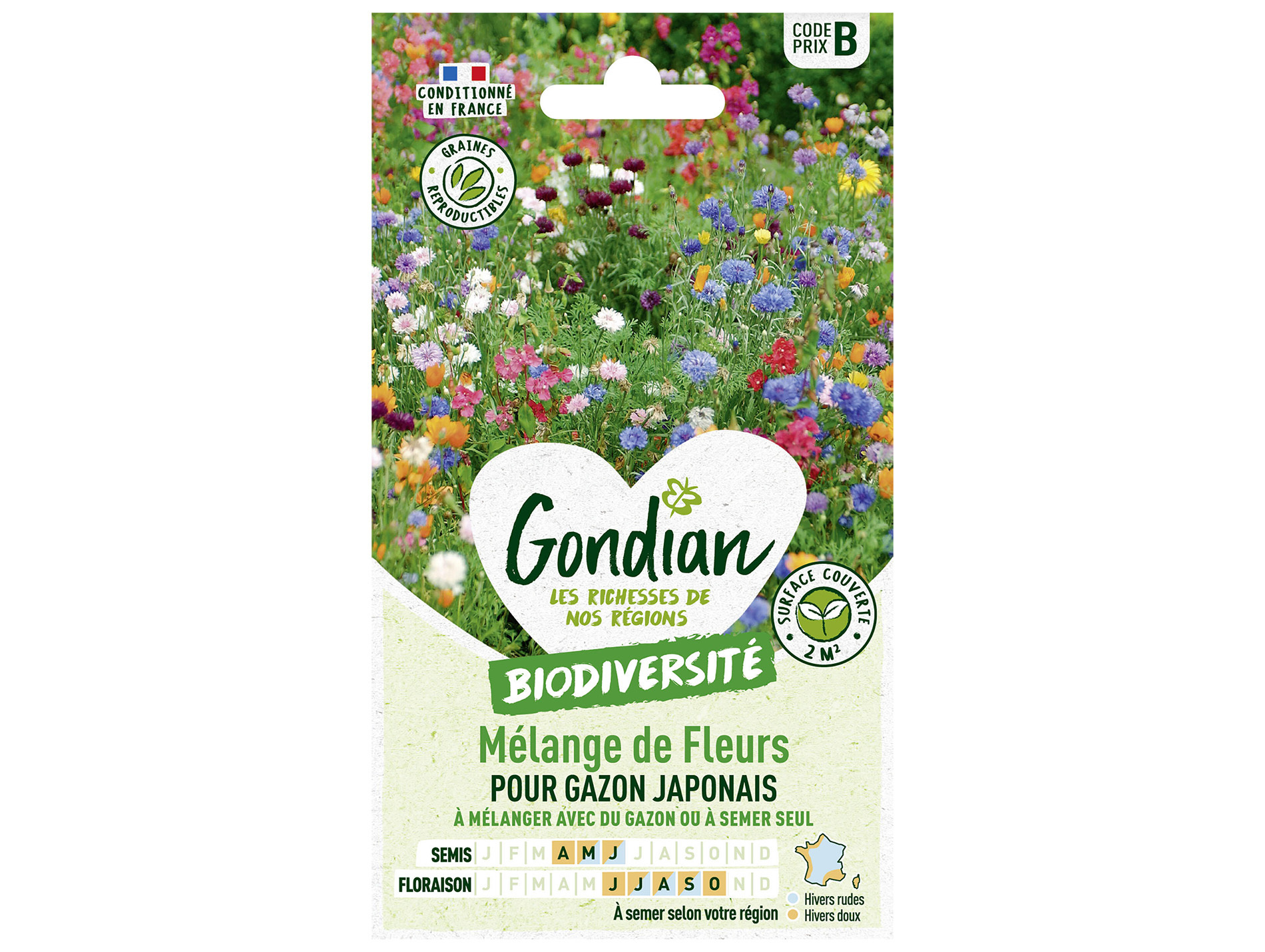 Mélange de fleurs de gazon japonais GONDIAN Série B