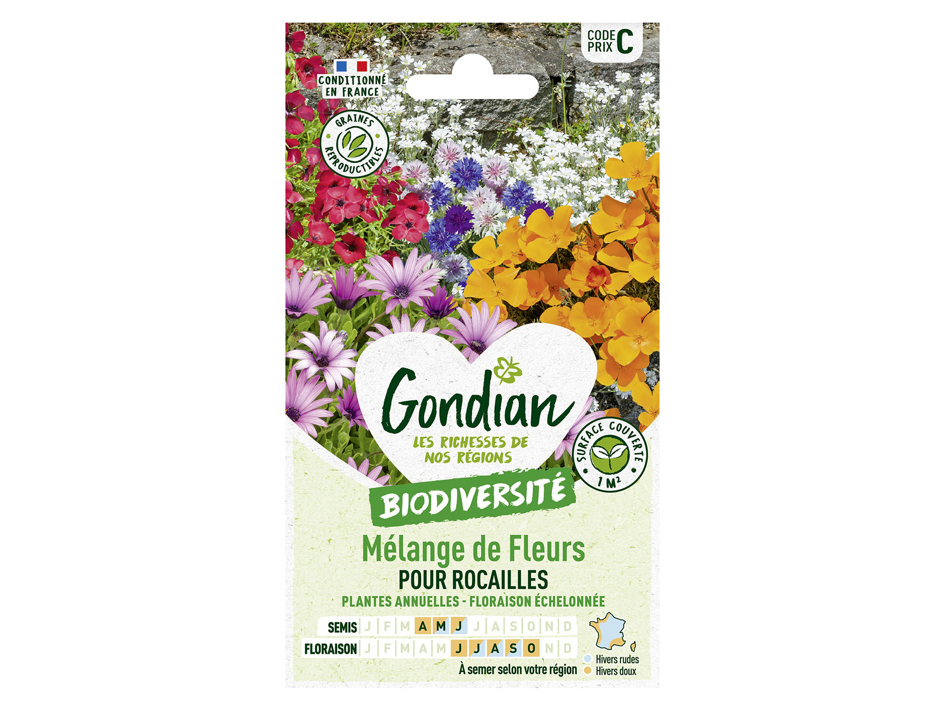 Mélange de fleurs vivaces pour rocaille GONDIAN Série C