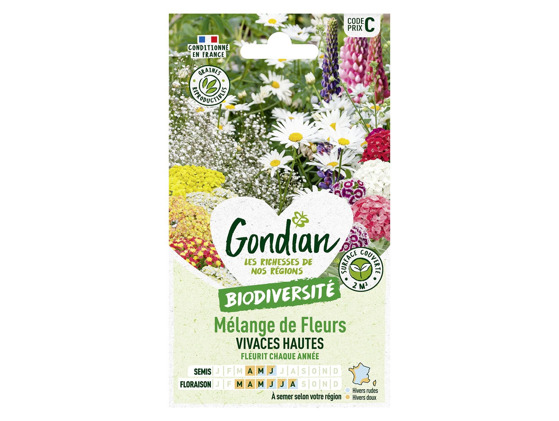 Mélange de fleurs vivaces hautes GONDIAN Série C