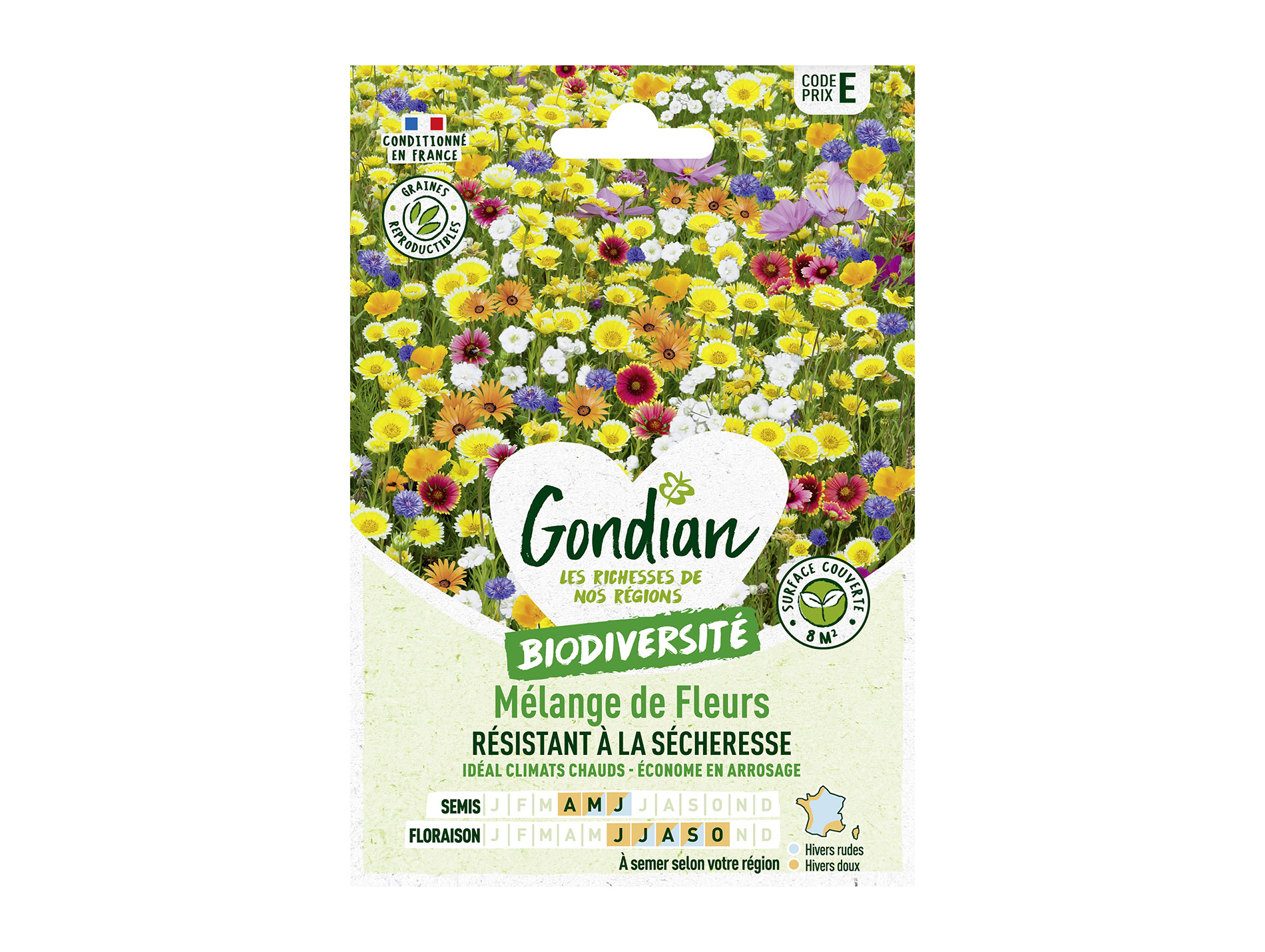 Mélange de fleurs terrain sec GONDIAN Série E