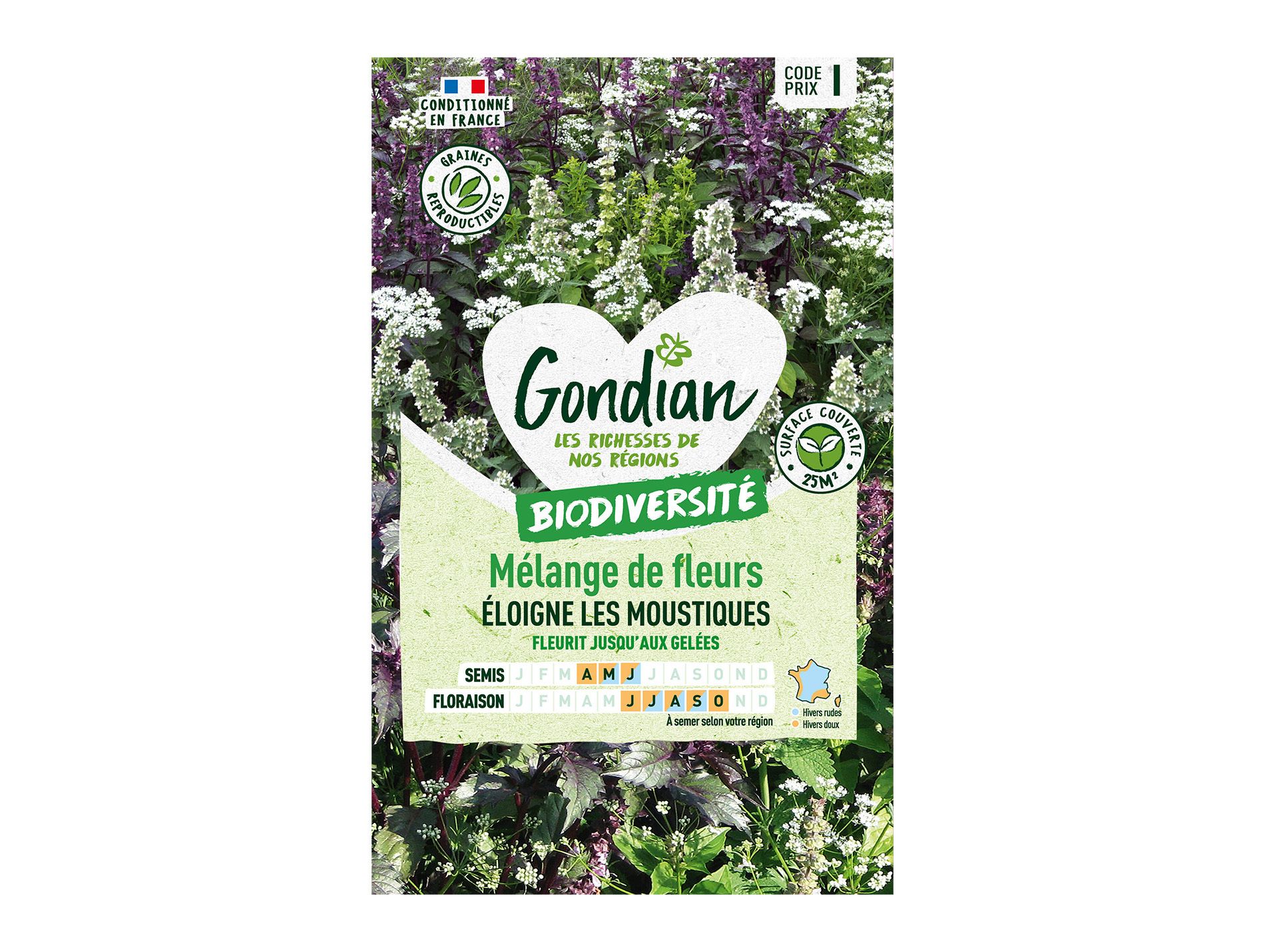 Mélange de fleurs anti-moustiques GONDIAN Série I 25m²